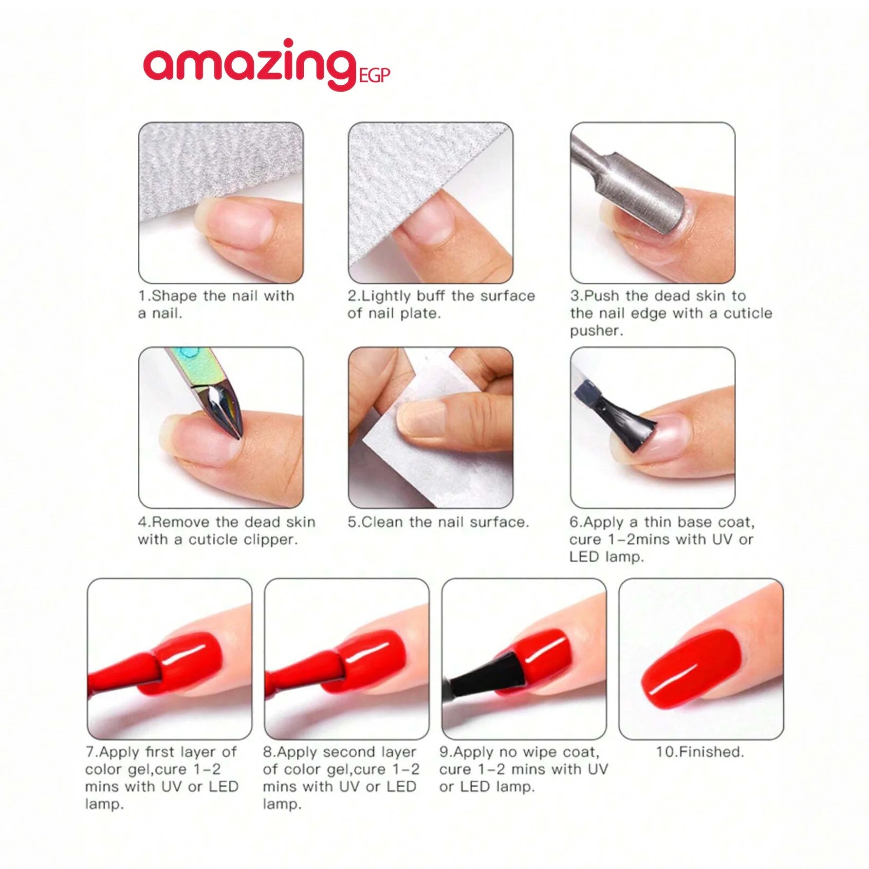 طلاء أظافر جلي لا يحتاج إلى المعجون مانيكير يتميز باللمعان مجموعة فن الأظافر الجميلة كهدية للنساء والفتيات يدوم طويلا - بطيخ وردي | اظافر قصيرة اظافر مستعارة الاظافر العناية بالايدي المنيكير طلاء أظافر مونيكير | amazingEGP