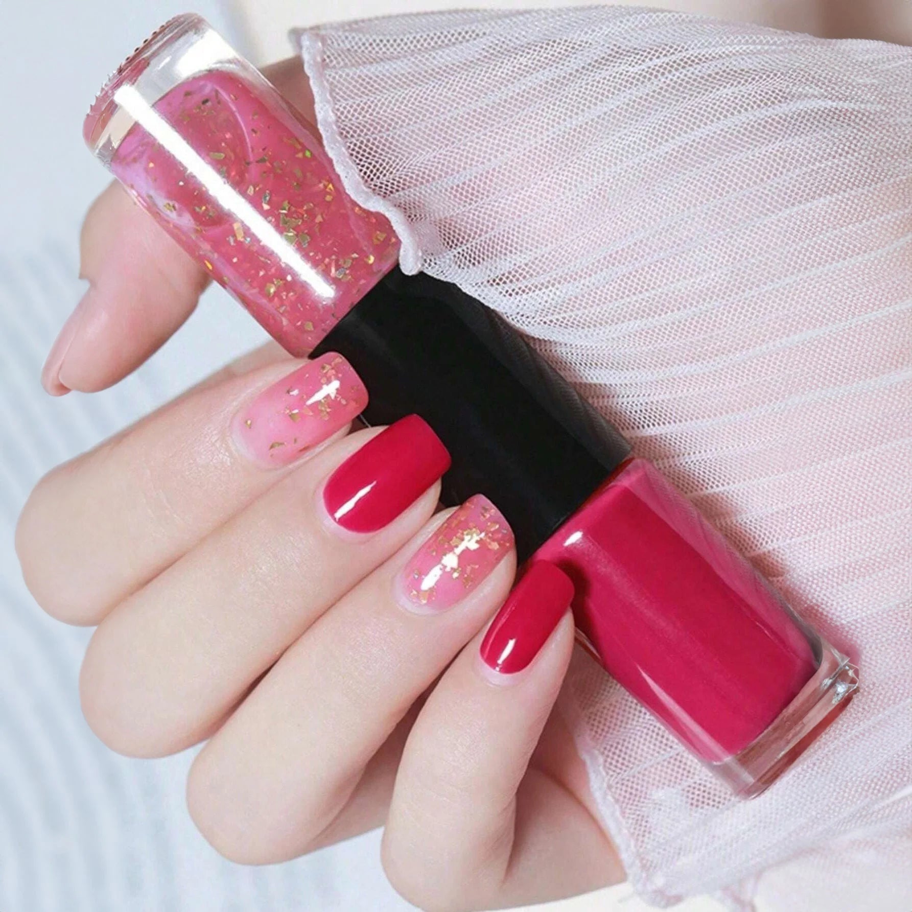 طلاء أظافر جلي لا يحتاج إلى المعجون مانيكير يتميز باللمعان مجموعة فن الأظافر الجميلة كهدية للنساء والفتيات يدوم طويلا - بطيخ وردي | اظافر قصيرة اظافر مستعارة الاظافر العناية بالايدي المنيكير طلاء أظافر مونيكير | amazingEGP