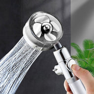 رأس دش يدوي دوار بديل ضغط عالي يعمل بقوة دفع مروحية وموفر للمياه وبفلتر داخلي - بزار ضبط