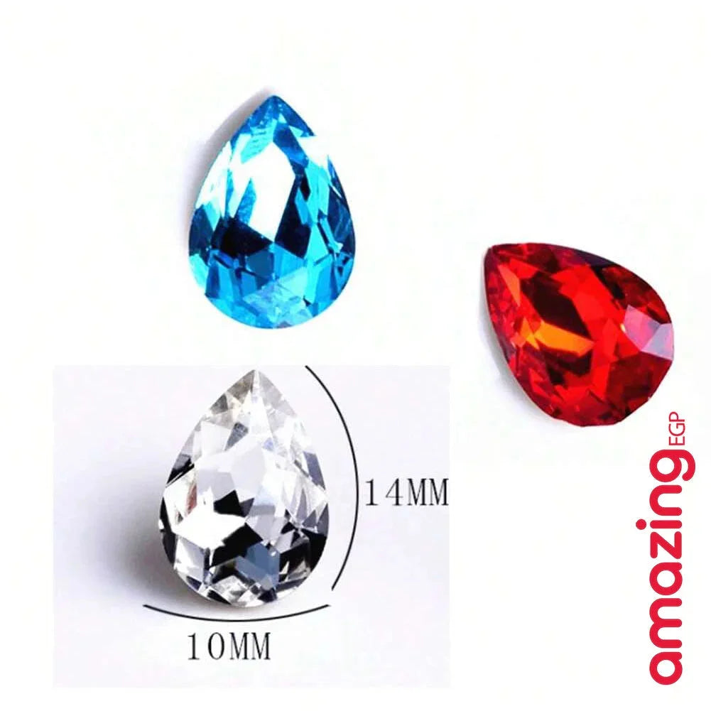 3 قطع الموضة كريستال تصميم قطرة الماء غير خارقة خاتم في السرة ملصق الياقوت سرة البطن زخارف مناسب الى ملابس يومية نساء لا يسبب الحساسية خاتم سرة البطن للنساء - 3 قطعة | Copper Nose Cuff Copper اقراط انف البطن السرة السره الصرة بدون ثقوب بدون خرم بيرسنج