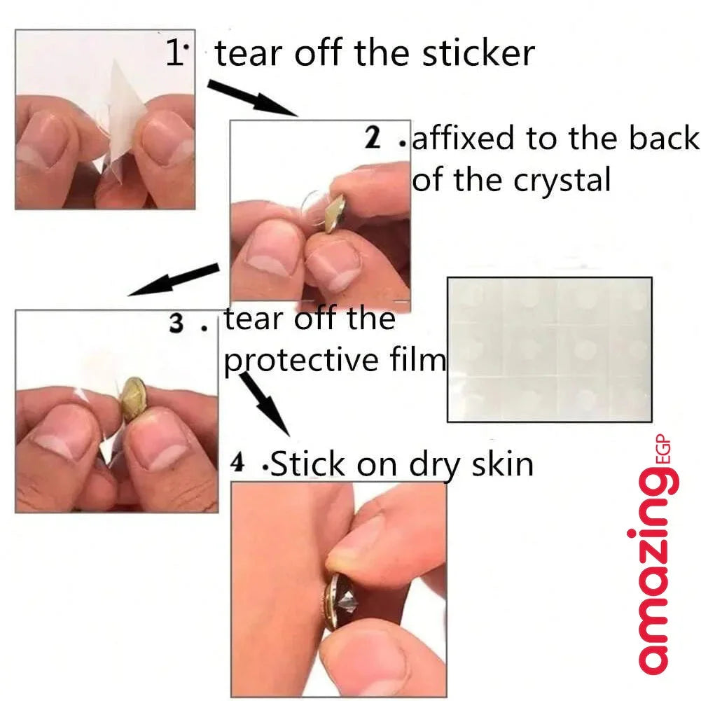 3 قطع الموضة كريستال تصميم قطرة الماء غير خارقة خاتم في السرة ملصق الياقوت سرة البطن زخارف مناسب الى ملابس يومية نساء لا يسبب الحساسية خاتم سرة البطن للنساء - 3 قطعة | Copper Nose Cuff Copper اقراط انف البطن السرة السره الصرة بدون ثقوب بدون خرم بيرسنج