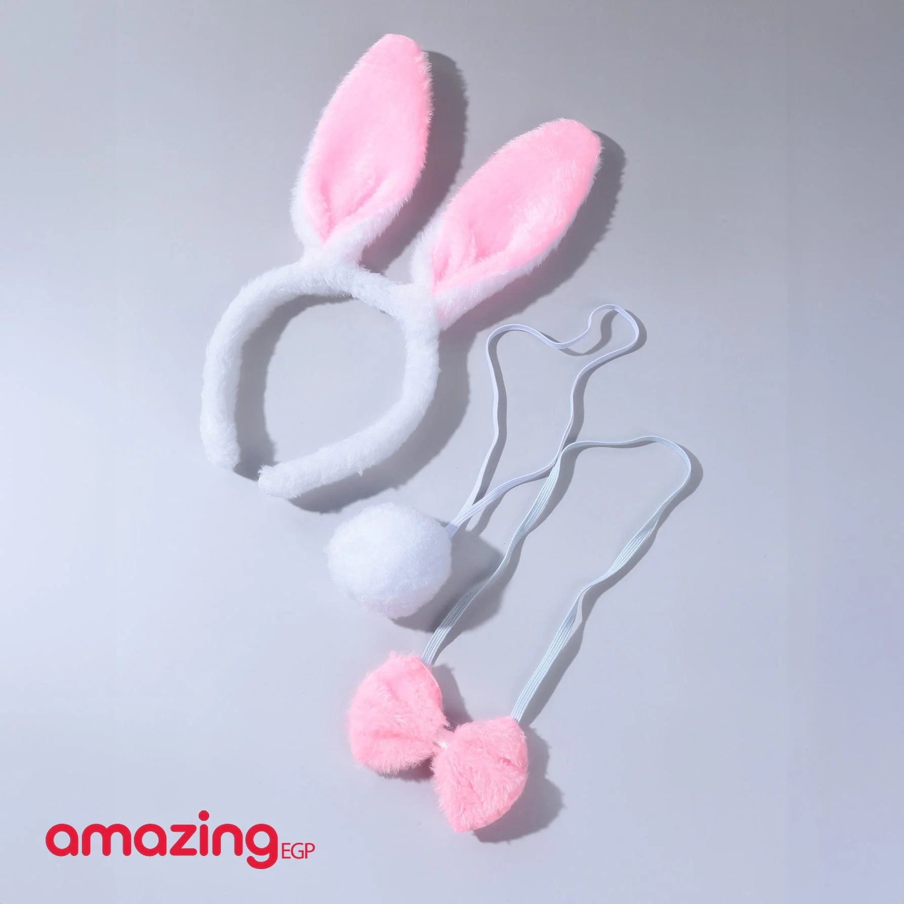 عقال طوق راس تنكرية تصميم رسوم كارتون أذن و مزخرف بقوس مع قلادة رقبه أرنب ثياب عصابة شعر مع ربطة فيونكة مع ذيل -  3 قطع | تنكر حفلات حفلات_عيد_الميلاد زي تنكري سكس سكسي طوق طوق للحفالات للجنس ملابس_تنكرية | amazingEGP