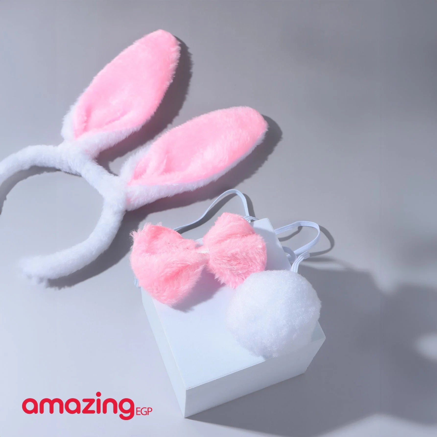 عقال طوق راس تنكرية تصميم رسوم كارتون أذن و مزخرف بقوس مع قلادة رقبه أرنب ثياب عصابة شعر مع ربطة فيونكة مع ذيل -  3 قطع | تنكر حفلات حفلات_عيد_الميلاد زي تنكري سكس سكسي طوق طوق للحفالات للجنس ملابس_تنكرية | amazingEGP