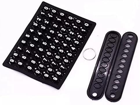 مادلية مفاتيح جلد بتعليقة لاضافة رقم تلفون احمِ مفاتيحك أو متعلقاتك بأسلوب أنيق ومبتكر جلد اسود فى احمر