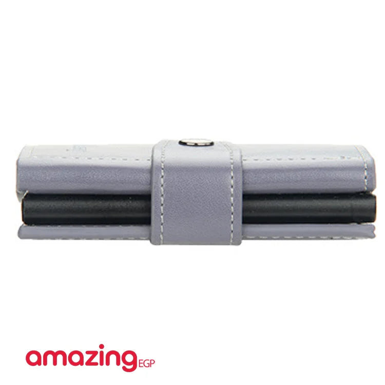 حامل بطاقات مع تقنية RFID - محفظة رجالية عالية الجودة من الجلد الأصلي محفظة ذكية نحيفة ورفيعة محفظة صغيرة هدية لحماية معلومات CC الخاصة بك بتقنية RFID | رمادي| | الرجال جلد طبيعي محافظ محافظ نسائي محفظة محفظة رجالي محفظة كربون | amazingEGP