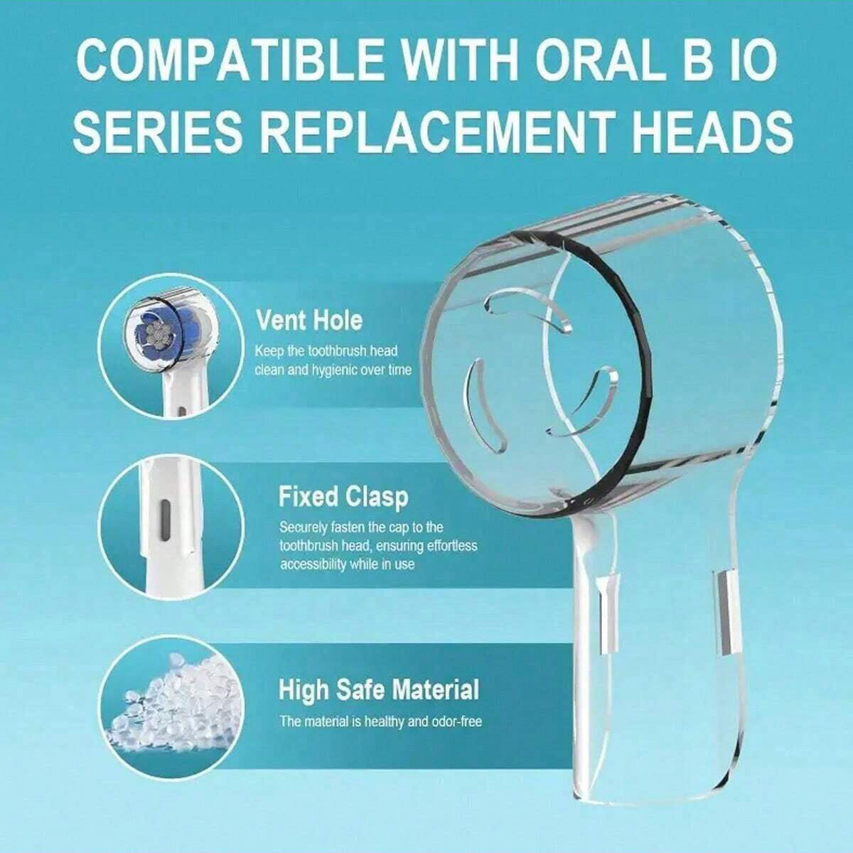 أغطية رأس فرشاة الأسنان القابلة لإعادة الاستخدام المتوافقة مع رؤوس فرشاة الأسنان الكهربائية والتخزين بشكل أفضل في المنزل والسفر -4قطع