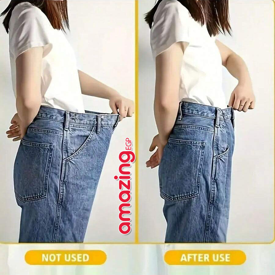 مشبك شدّ خصر للجينز قابل للتعديل – أزرار خصر فورية بدون خياطة، طقم 2 للبناطيل والتنانير | أسود