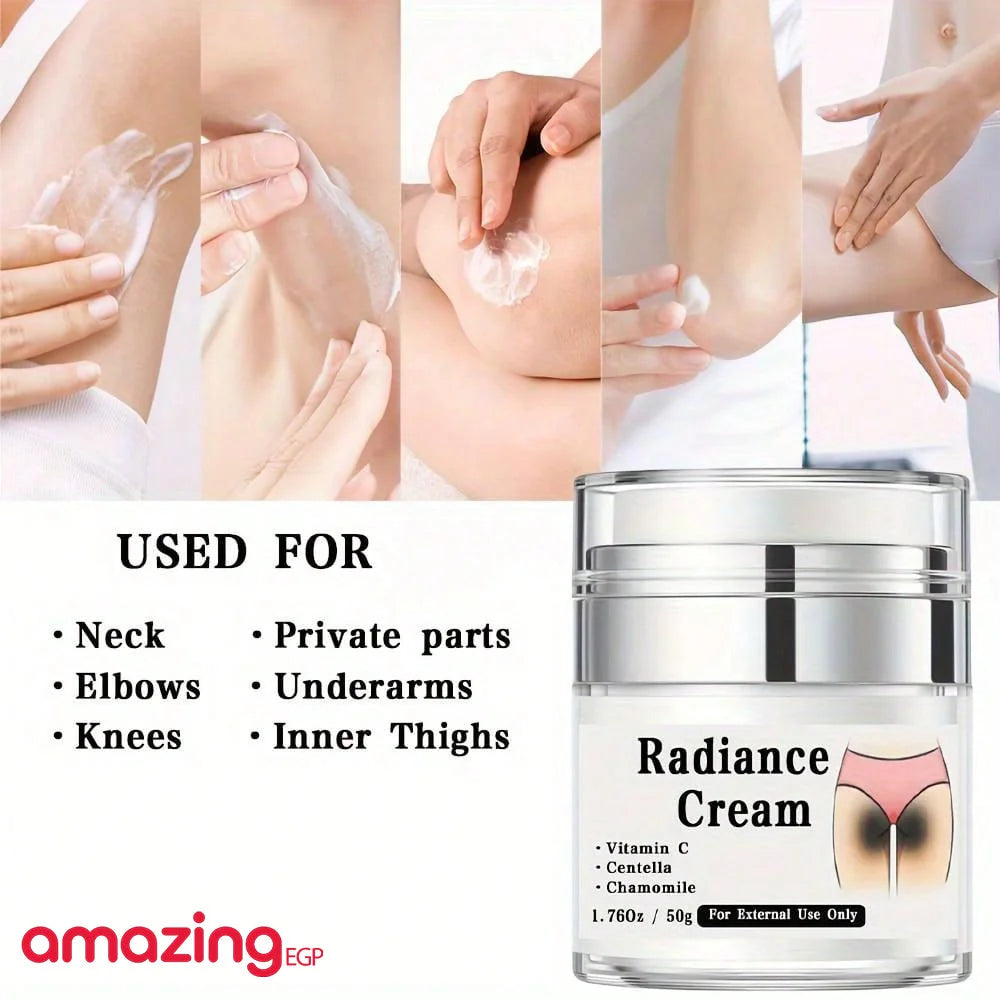 كريم العناية والتفتيح بالأعضاء الخاصة ومنطقة البكيني يحتوي على فيتامين سي ونياسيناميد وخلاصة الجوزة الآسيوية وعرق البخاخ للأعضاء الخاصة وتحت الإبط والمفاصل والأرداف وجلد الفخذ | اسود الابط الباط البقع الداكنة البيكيني المناطق الحساسة تفتيح الباط تفتيح ال