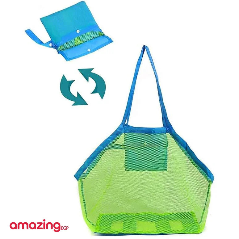 شنطة شاطئ شبكية شنط شاطئ كبيرة جدا قابلة للطي شنطة ظهر للالعاب والمناشف والرمال لحمل العاب الشاطئ ولعب الاطفال في السوق والبقالة والنزهات | الشاطئ حقيبة حقيبة تخزين حقيبة غسيل ديكور_منزل شنط اغراض شنط تسوق شنط للغسيل علاقة حقيبة لعب لعب أطفال للأطفال حقي
