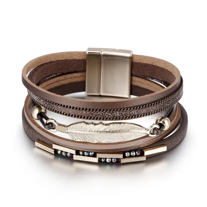 سوار للجنسين إسورة مضفرة بجلد طبيعي فاخر للرجال والنساء اساور يد محظوظ شجرة أسورة منسوجة زخرفة اليدوية - بني | اساور اساور كاحل اساور_للنساء اسورة اكسسوارات الرجال جلد طبيعي جلد_طبيعي سوار | amazingEGP