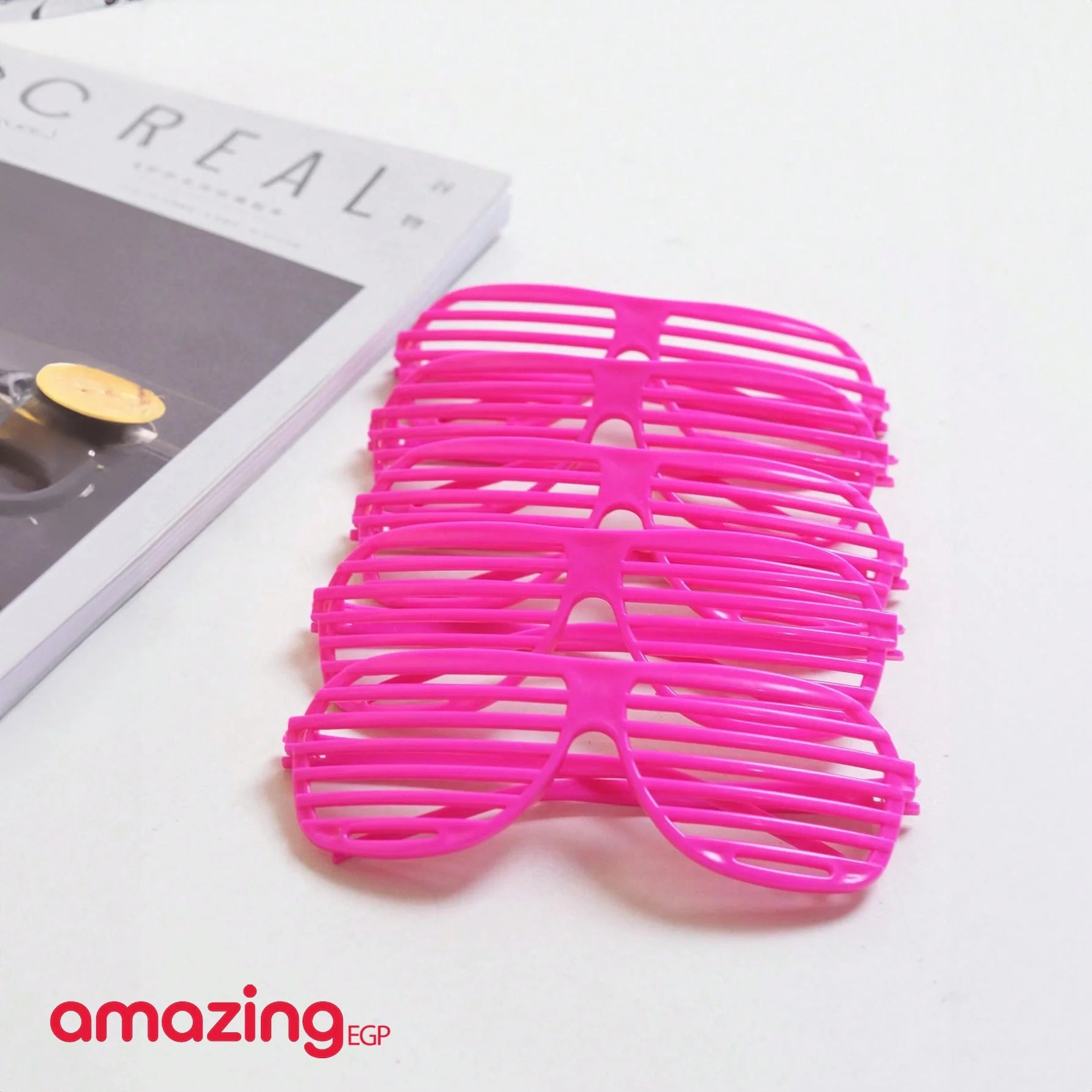 النظارات الشمسية للحفلات المزخرفة باللون الأحمر الوردي للبالغين والأطفال نظارات مضحكة نظارات ديسكو جديدة  لصيف الشاطئ وحفلات أعياد الميلاد وحفلات- روز أحمر | النظارات حفالات حفالات موسيقية حفلات حفلات_عيد_الميلاد رووك فلامنغو نظارات نظارات حفلات نظارات دي