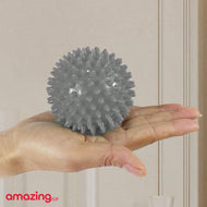 كرة تدليك بنتوءات مدببة من بلاستيك بي في سي لتدليك العضلات وتمرين اليد والقدم كرة تدليك لتخفيف آلام اليد والقدم كرة محمولة للعلاج الطبيعي - رمادي | العلاج الطبيعي العناية بالقدم المساج كرة مساج مساج | amazingEGP