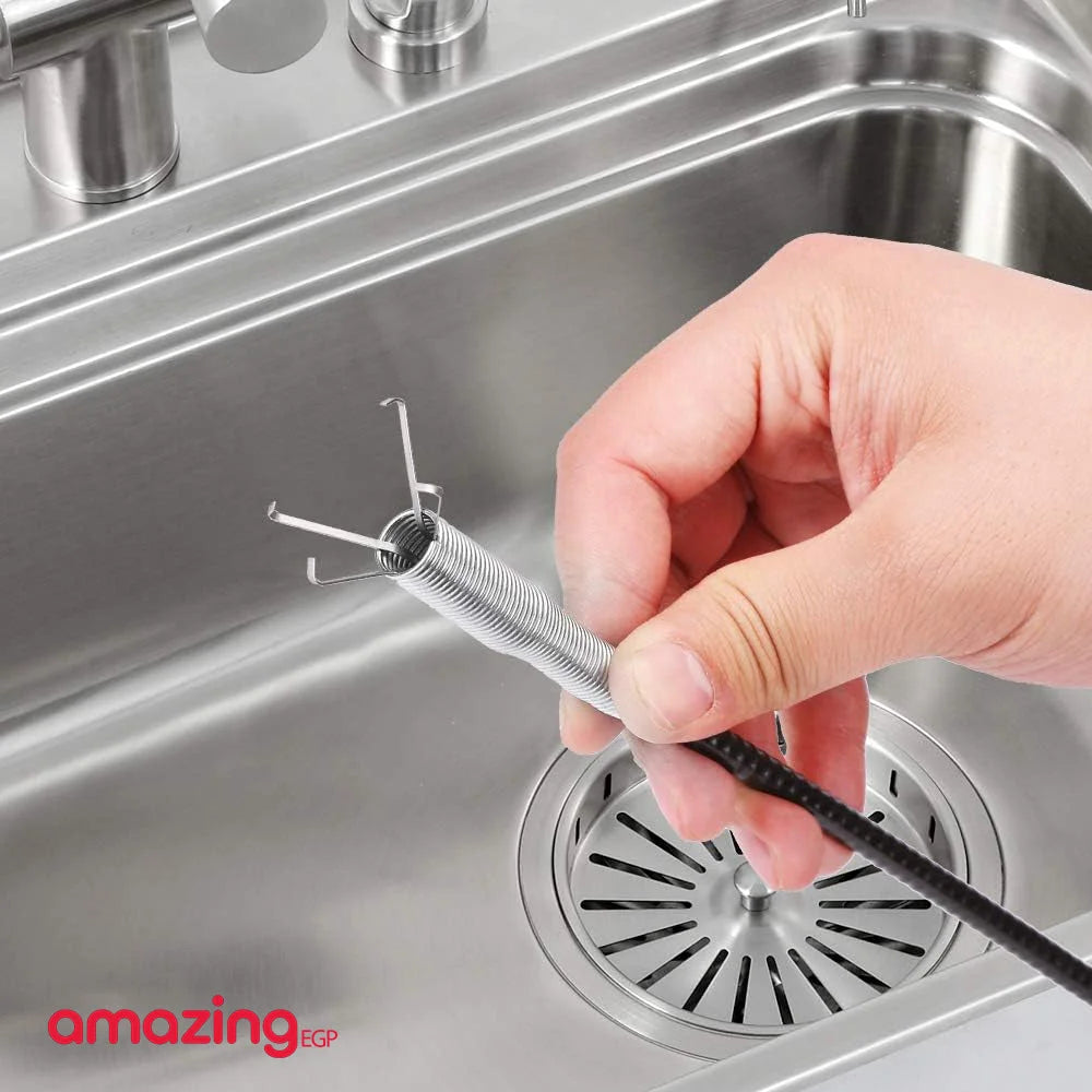 اداة التقاط قابلة للامساك اداة تصريف متينة قابلة للانحناء مخلب تنظيف شعر الصرف الصحي متعدد الوظائف اداة تجريف الانابيب المحملة بنابض اداة ازالة انسداد الصرف | استحمام التقاط المرحاض انسداد انسداد المرحاض تنظيف الحوض حمام حوض حوض الحمام دش راس دش سماعة_دش