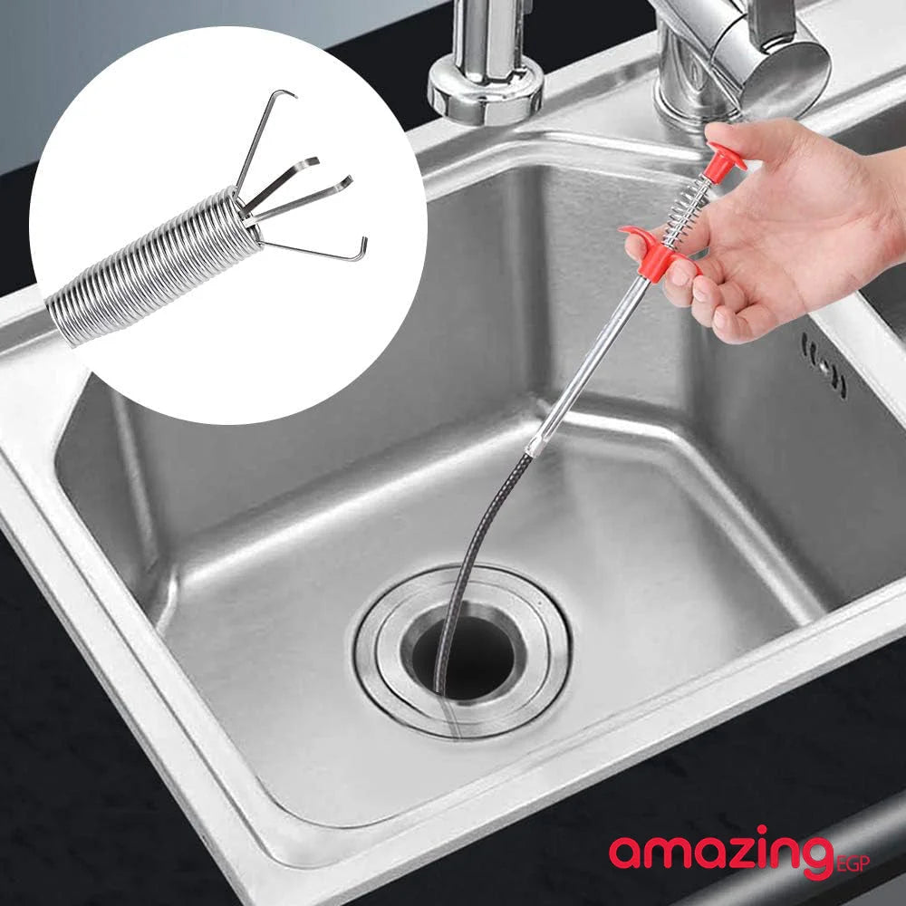 اداة التقاط قابلة للامساك اداة تصريف متينة قابلة للانحناء مخلب تنظيف شعر الصرف الصحي متعدد الوظائف اداة تجريف الانابيب المحملة بنابض اداة ازالة انسداد الصرف | استحمام التقاط المرحاض انسداد انسداد المرحاض تنظيف الحوض حمام حوض حوض الحمام دش راس دش سماعة_دش