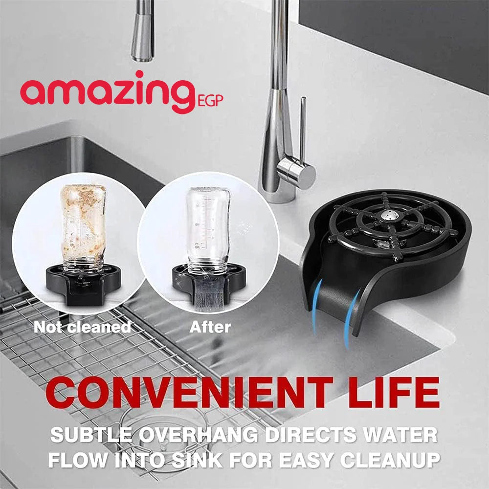 شطف اكواب اوتوماتيكي مع ملحقات الستانلس ستسل غسالة اكواب سريعة لحوض المطبخ شطف زجاج تثبت بجوار حوض المطبخ اداة تنظيف اوتوماتيكية شطف سريع لزجاجة الاطفال | الكفيهات المطبخ تنظيف اكواب حوض للمطاعم مغاسل مغاسل مطبخ | amazingEGP