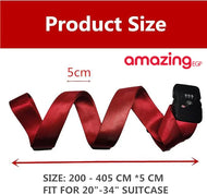 أشرطة الأمتعة TSA مع قفل مزيج قابل للتعديل حزام متقاطع غير قابل للانزلاق حزام شنطةالسفر - اسود | اقفال الأقفال حزام حزام للشنطة سفر شنط سفر قفل قفل_ديجيتال | amazingEGP