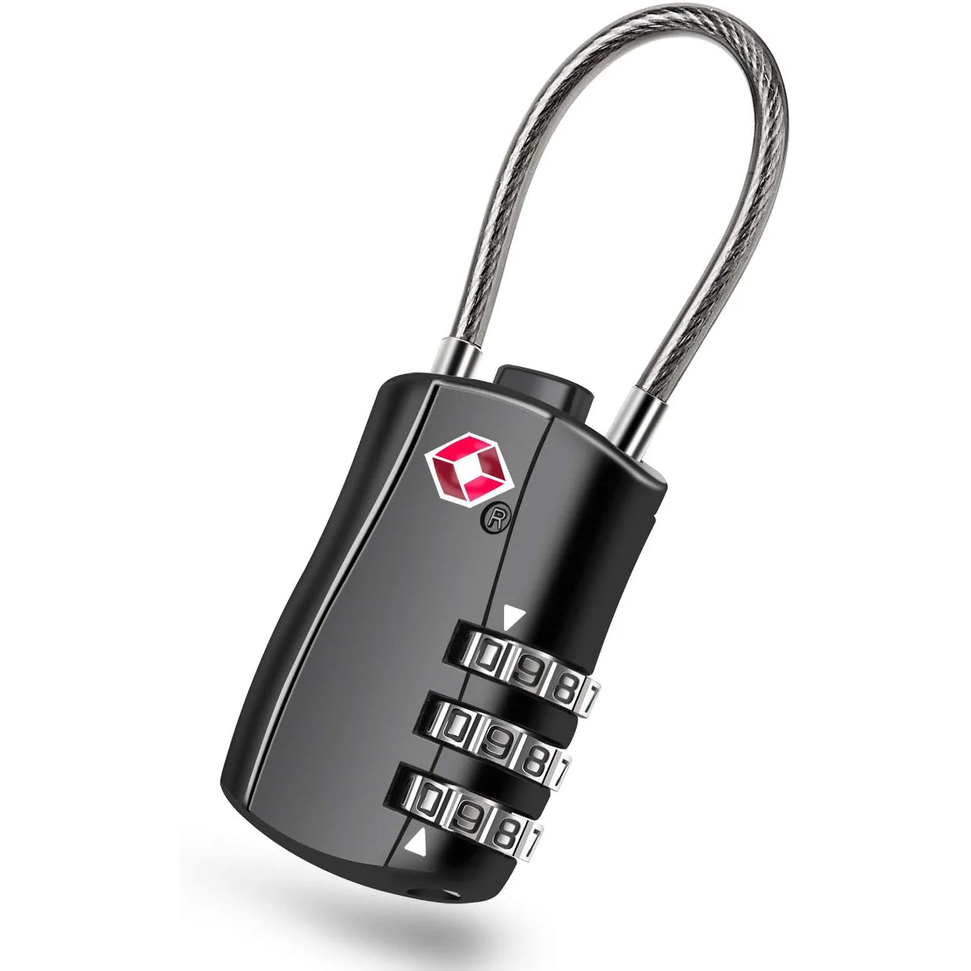 قفل الأمتعة من سبائك الزنك مع كلمة مرور مكونة من 3 أرقام لحقيبة الظهر وحقيبة الجيم وخزانة المدرسة وحقيبة السفر مع سلك مرن بدون مفتاح | الأقفال السفر ديكور_منزل شنط سفر شنط صغيرة شنط ظهر شنطة قفل للسفر | amazingEGP