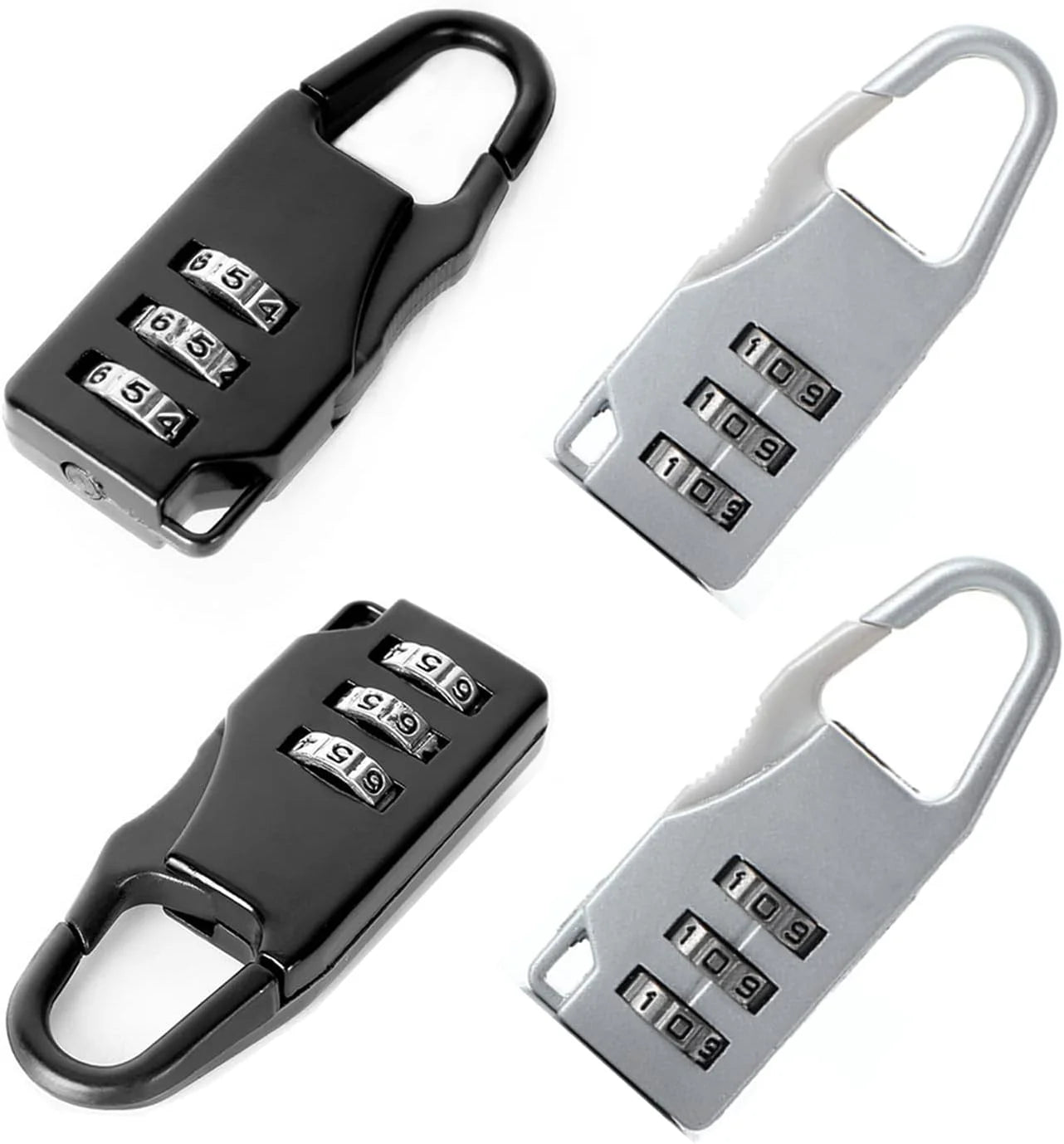 قفل امان مكون من 3 ارقام  خليط معدني من الزنك مثالي لحقيبة السفر وشنطة الظهر والخزائن والحافظة وصندوق الادوات | code lock اقفال قفل قفل برمز سري قفل كيسه قفل_ديجيتال | amazingEGP