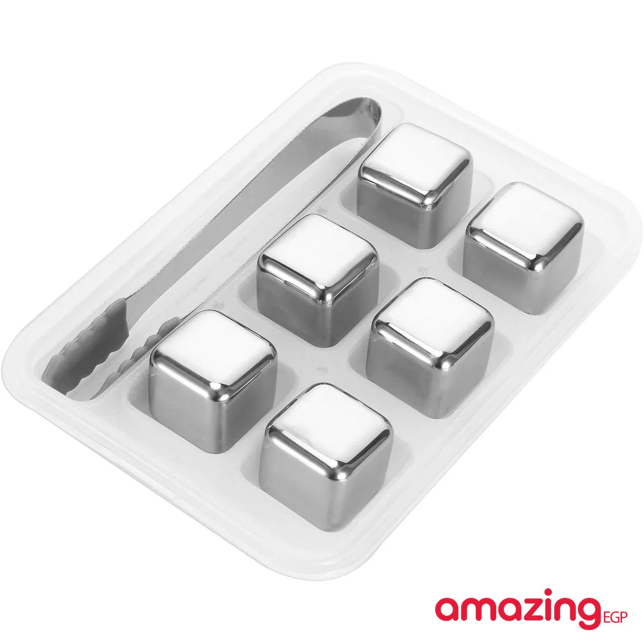 مكعبات ثلج من الستانلس ستيل النقي السريعة التجميد  احجار ثلج من الستانلس ستيل قابلة لاعادة الاستخدام - احجار تبريد لمشروباتك المفضلة - احجار معدنية قابلة لاعادة الاستخدام بمشبك  8 قطع | البوربون المكتب تبريد تبريد المشروبات ثلج خمرة ديكور_منزل رمضان مكعبا