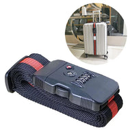 أشرطة الأمتعة TSA مع قفل مزيج قابل للتعديل حزام متقاطع غير قابل للانزلاق حزام شنطةالسفر - اسود | اقفال الأقفال حزام حزام للشنطة سفر شنط سفر قفل قفل_ديجيتال | amazingEGP