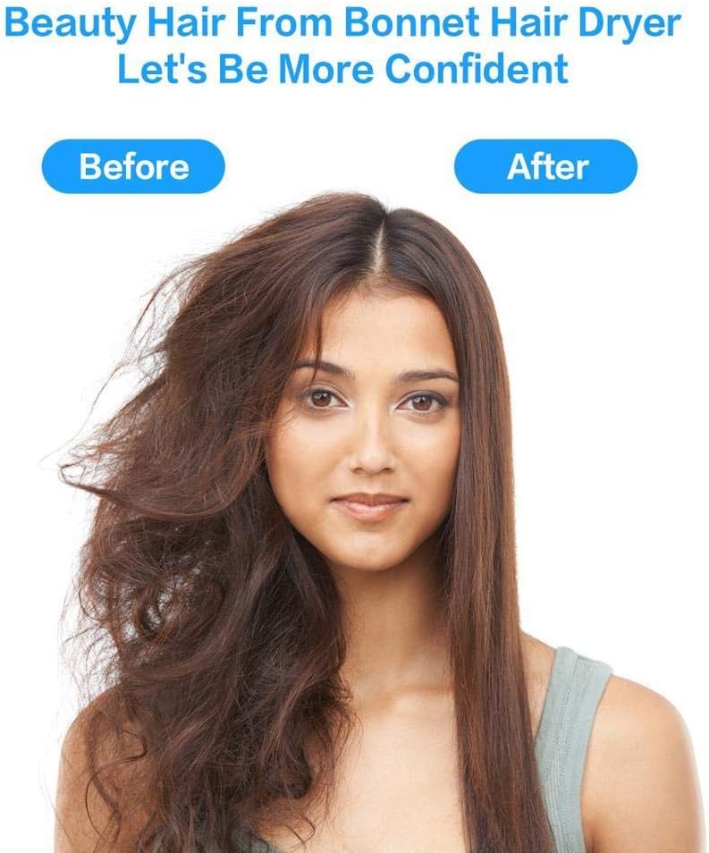قبعة بونيه مجفف النفخ مع مجفف الشعر لتصفيف الشعر والتكييف العميق وتجفيف الشعر - العناية بالشعر - بنفسجي