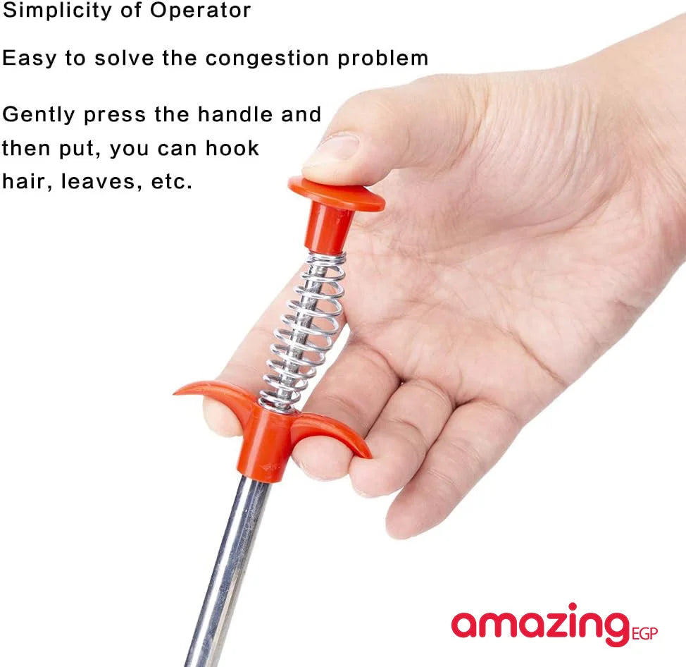 اداة التقاط قابلة للامساك اداة تصريف متينة قابلة للانحناء مخلب تنظيف شعر الصرف الصحي متعدد الوظائف اداة تجريف الانابيب المحملة بنابض اداة ازالة انسداد الصرف | استحمام التقاط المرحاض انسداد انسداد المرحاض تنظيف الحوض حمام حوض حوض الحمام دش راس دش سماعة_دش