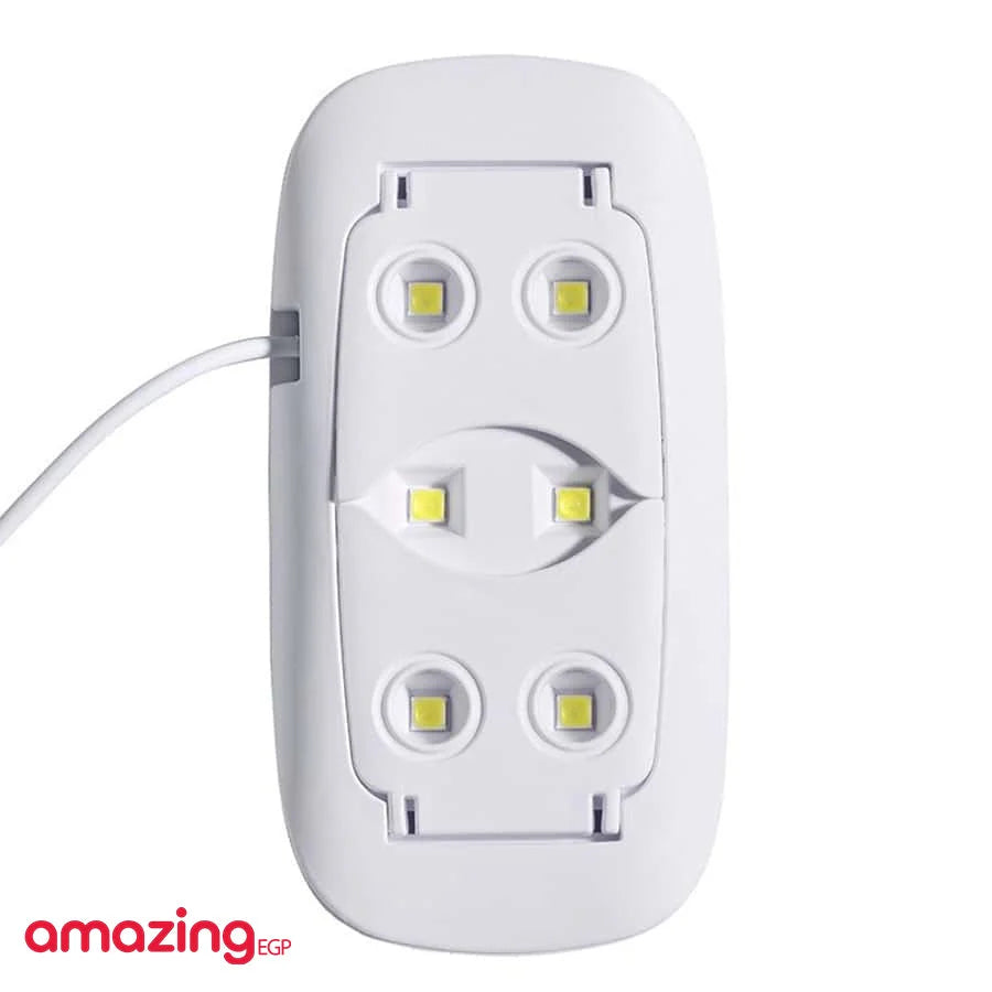 USB ميني ماوس LED للأظافر آلة تجفيف الأظافر بالأشعة فوق البنفسجية للأظافر مصباح LED محمول للأظافر 6 وات مصباح جل مجفف الأظافر للنساء والفتيات مانيكير - لون ابيض | أظافر اضافر اظافر قصيرة اظافر مستعارة الاظافر العناية بالأظافر العناية بالاظافر العناية بالق