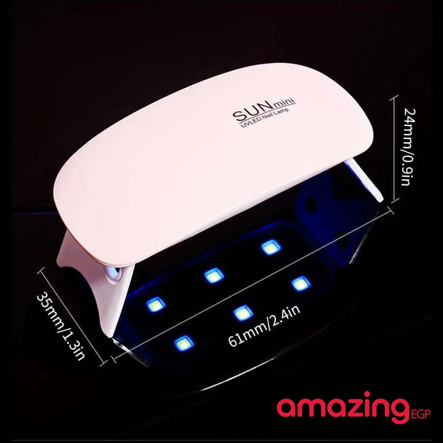 USB ميني ماوس LED للأظافر آلة تجفيف الأظافر بالأشعة فوق البنفسجية للأظافر مصباح LED محمول للأظافر 6 وات مصباح جل مجفف الأظافر للنساء والفتيات مانيكير - لون زهري | أظافر اضافر اظافر قصيرة اظافر مستعارة الاظافر العناية بالأظافر العناية بالاظافر العناية بالق