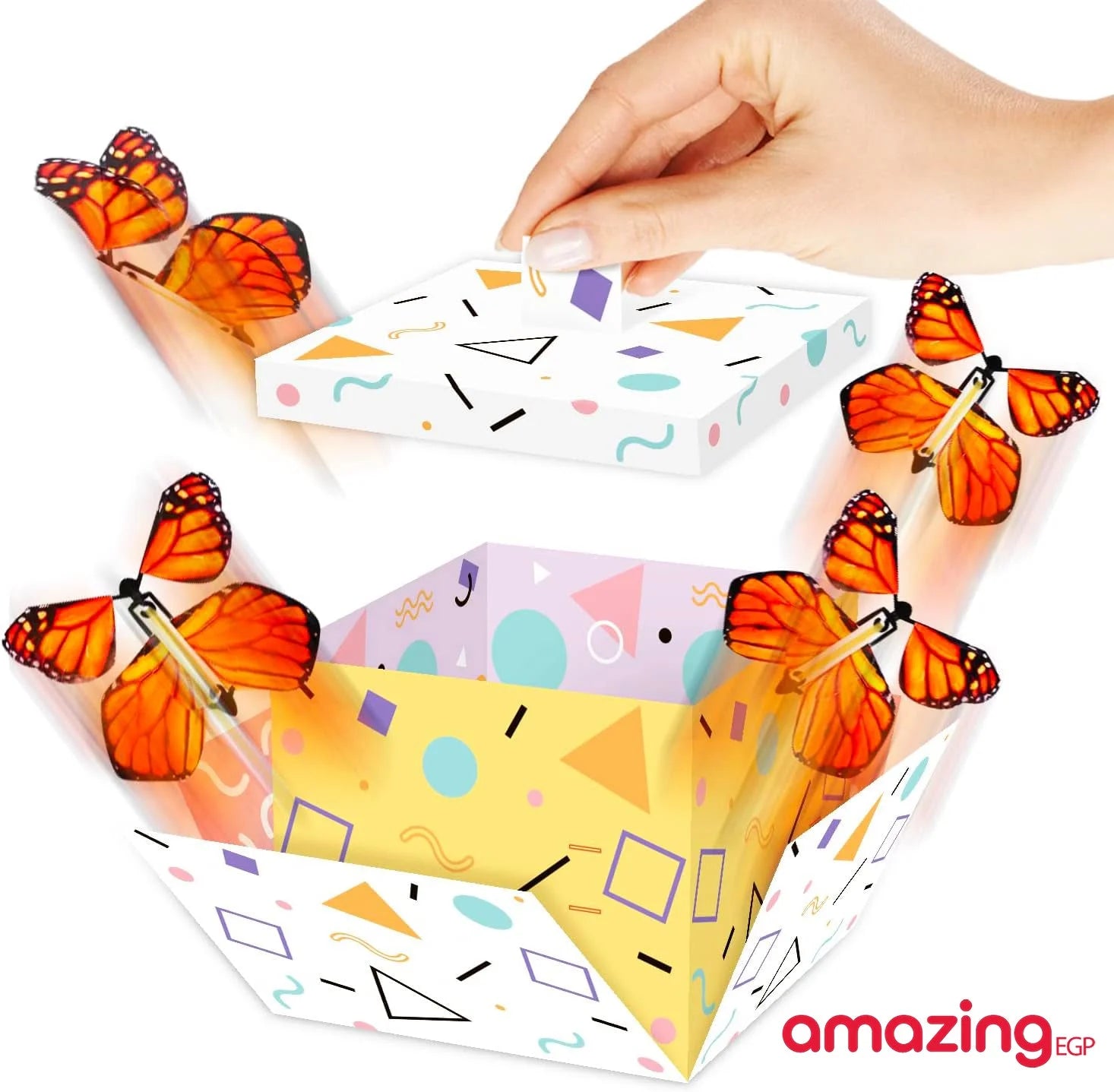 الفراشة الطائرة السحرية لعلب الهدايا العاب الجنية الطائرة بشريط مطاطي تعمل بالرياح على شكل فراشة طائرة لعبة فراشة للكتب وهدية مفاجأة لحفلات الزفاف واعياد الميلاد - 5 قطع | حفلات حفلات_عيد_الميلاد صندوق الهداية فراشاة فراشات المفاجئة فرشاة صندوق الهداية