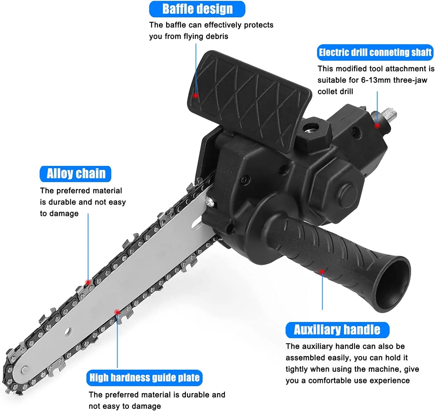 منشار فولاذ غير قابل للصدأ حديث محمول منشار منزلي يركب على الدريل تحويل المثقاب الكهربائي إلى منشار | مناشير منشار منشار كهربائي منشار للدريل منشار للشنيور | amazingEGP