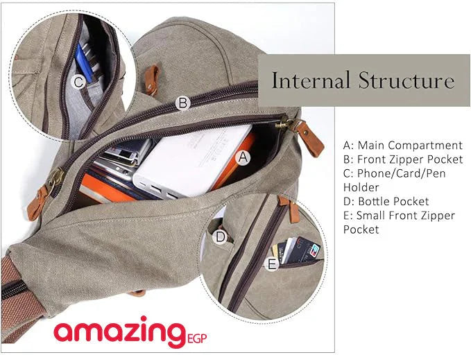 حقيبة قماشية جينز - حقيبة ظهر صغيرة تمر بالجسم للكتف وحقيبة ظهر نهارية كاجوال للرجال والنساء حقيبة كروسبودي شنطة ظهر كروس بحمالة كتف للسفر والمشي لمسافات طويلة - زيتون أخضر | حزام للشنطة حقيبة حقيبة السفر حقيبة مشي شنط صغيرة شنط ظهر شنطة شنطة تابلت شنطة