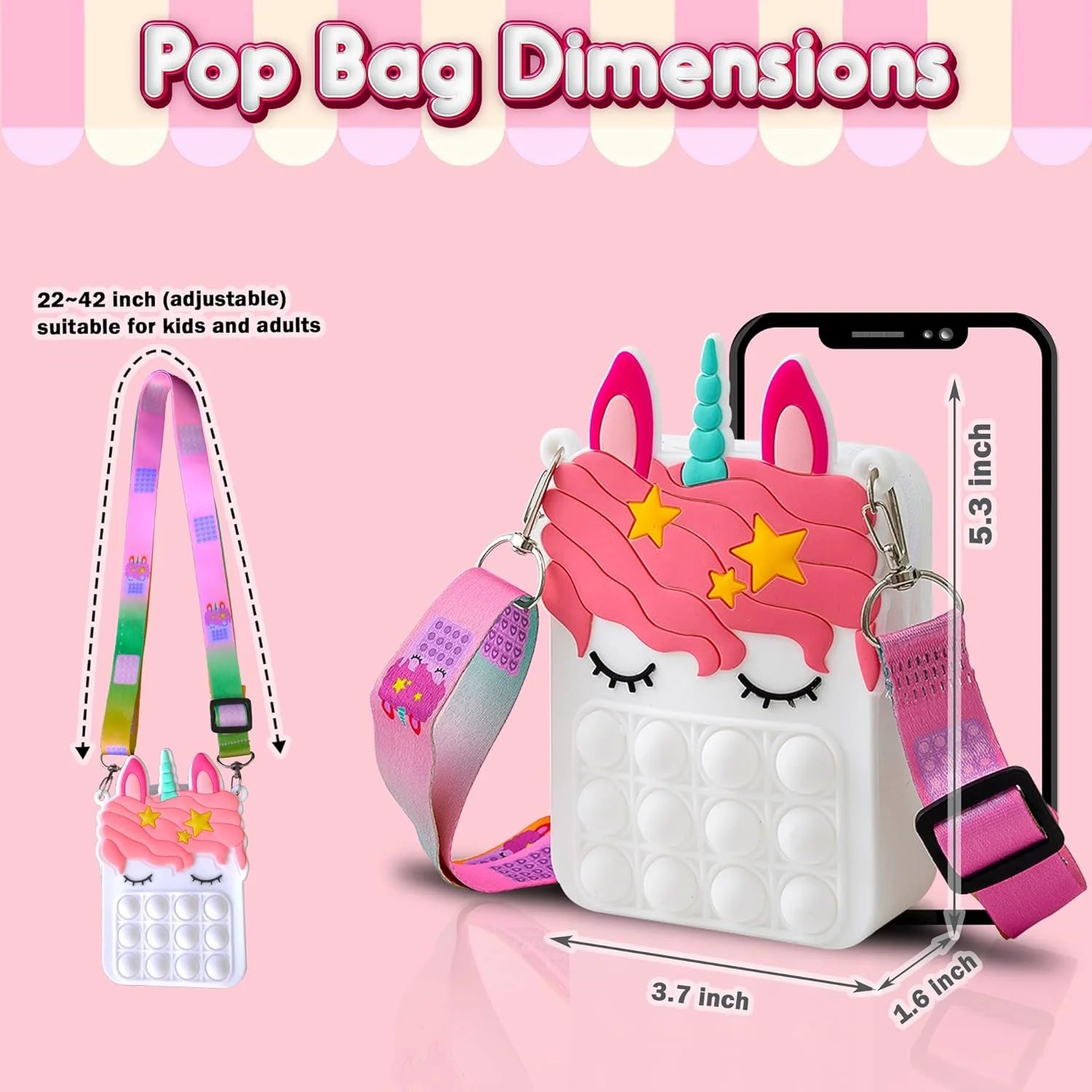 شنطة كتف بتصميم منبثق للنساء والبنات شنط كبيرة بنمط محفظة بتصميم منبثق شنطة انيقة مصنوعة من السيليكون بتصميم فقاعات حسية بطابع كرتوني - ابيض | pop it باب ات ببابت حقيبة شنطة علاقة حقيبة للأطفال حقيبة للاطفال | amazingEGP