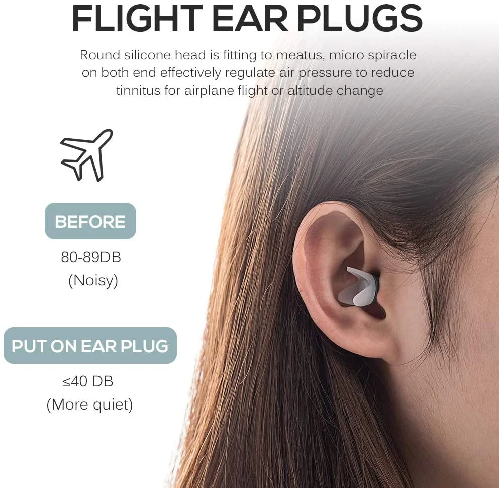 سدادات اذن مانعة للضوضاء سدادات اذن قابلة لاعادة الاستخدام مع حافظة تخزين مثالية للنوم والشخير والسباحة | السفر الشخير الضوضاء سدادة سدادة اذن عزل صوت للسباحة لنوم مريح لوازم السباحة نوم مريح | amazingEGP