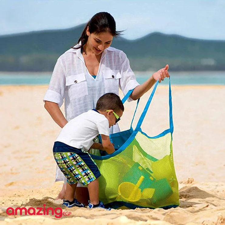 شنطة شاطئ شبكية شنط شاطئ كبيرة جدا قابلة للطي شنطة ظهر للالعاب والمناشف والرمال لحمل العاب الشاطئ ولعب الاطفال في السوق والبقالة والنزهات | الشاطئ حقيبة حقيبة تخزين حقيبة غسيل ديكور_منزل شنط اغراض شنط تسوق شنط للغسيل علاقة حقيبة لعب لعب أطفال للأطفال حقي