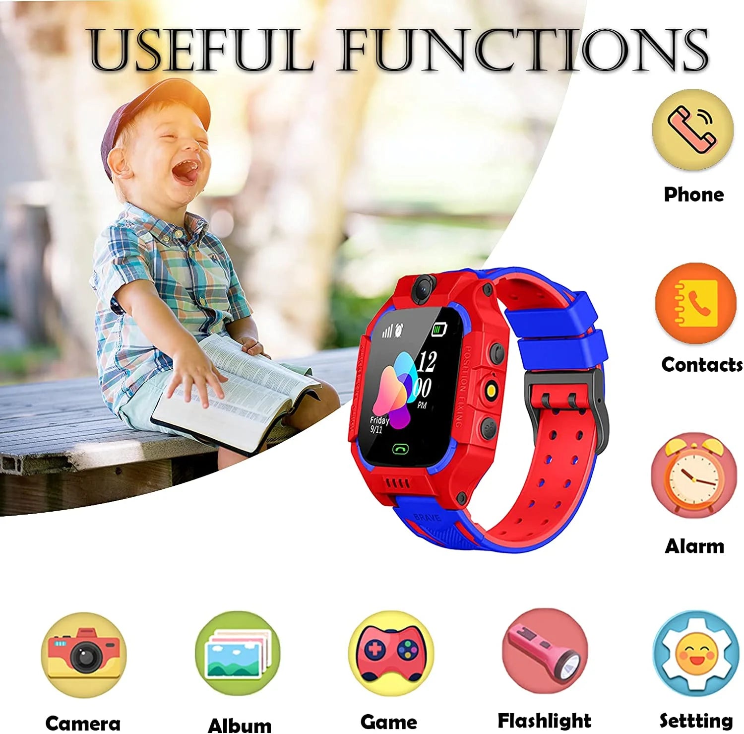 ساعة يد ذكية للاطفال من ساعة معصم تعمل باللمس اتصال واجراء مكالمات هاتفية ورسائل نصية متتبع المواقع ال بي اس للاولاد والفتيات مقاومة للماء بديل الجوال للاطفال - أرجواني | apple watch ابل اللياقة ساعات ساعات_ذكية عداد الخطى | amazingEGP