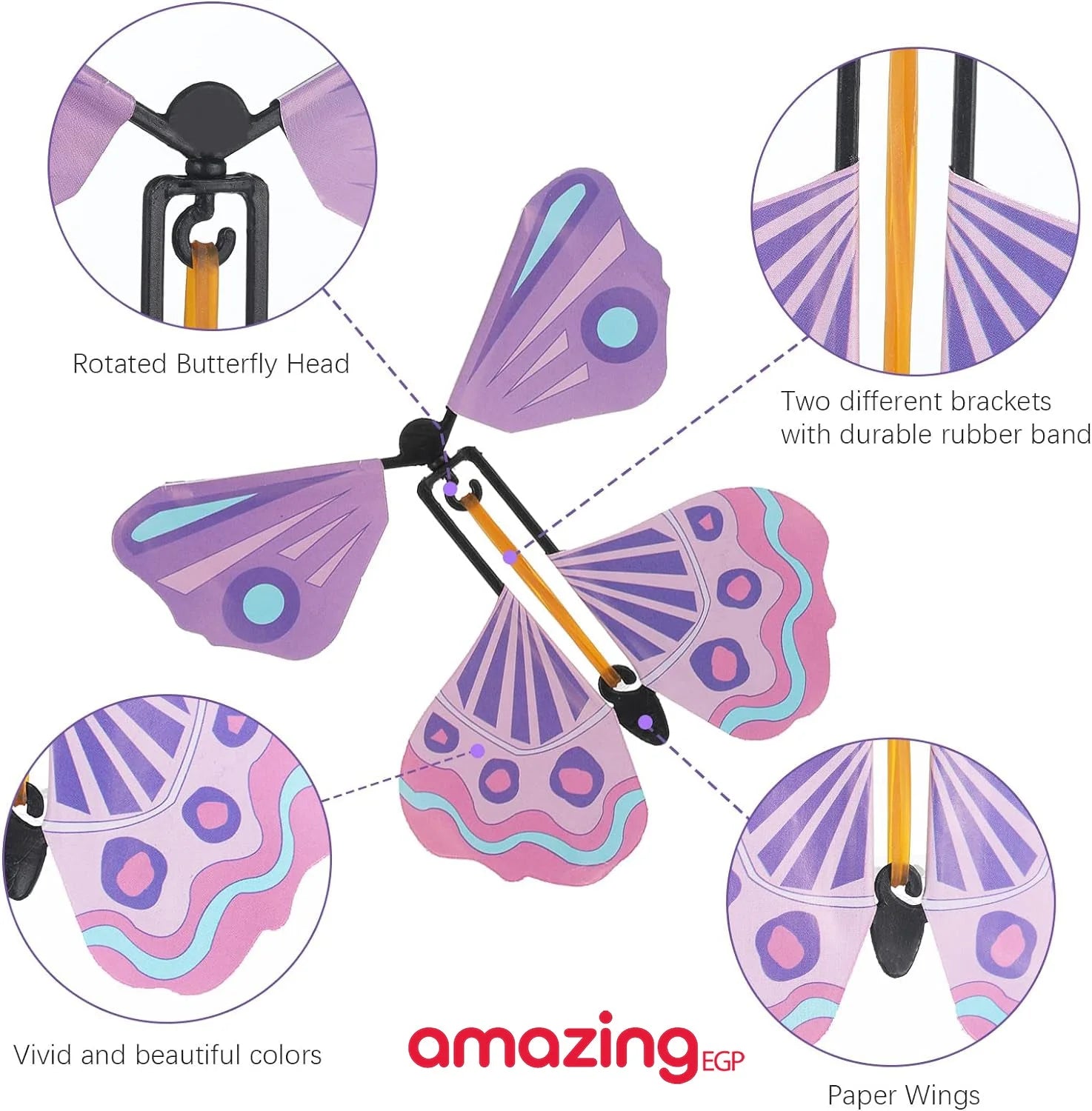 الفراشة الطائرة السحرية لعلب الهدايا العاب الجنية الطائرة بشريط مطاطي تعمل بالرياح على شكل فراشة طائرة لعبة فراشة للكتب وهدية مفاجأة لحفلات الزفاف واعياد الميلاد - 5 قطع | حفلات حفلات_عيد_الميلاد صندوق الهداية فراشاة فراشات المفاجئة فرشاة صندوق الهداية