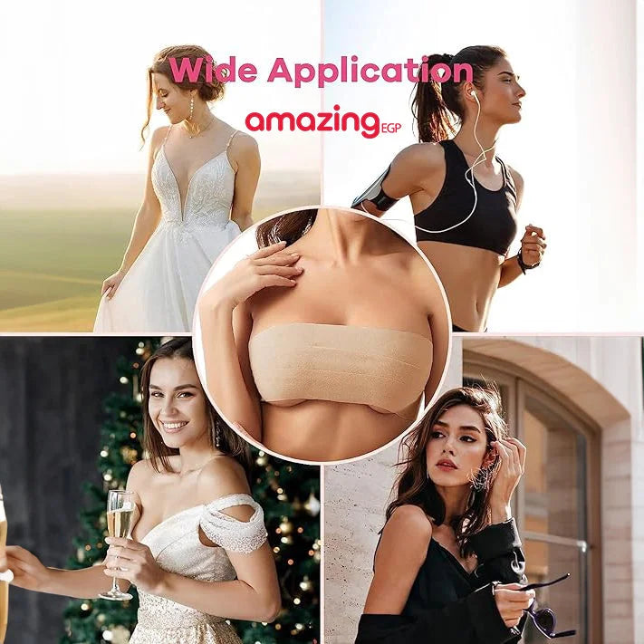 شريط لاصق القماشي لرفع الثدي شريط لاصق جيد التهوية وقابل لاعادة الاستخدام لاصقة مع شريط جيد التهوية لدعم الصدر والجسم لصدور الصدر الكبيرة مقاوم للماء والعرق | Boob Tape الثدي الكبير الصدر النساء برا حفالات حفالات موسيقية حمالات صدر رافع صدر لباس حفلات ملا