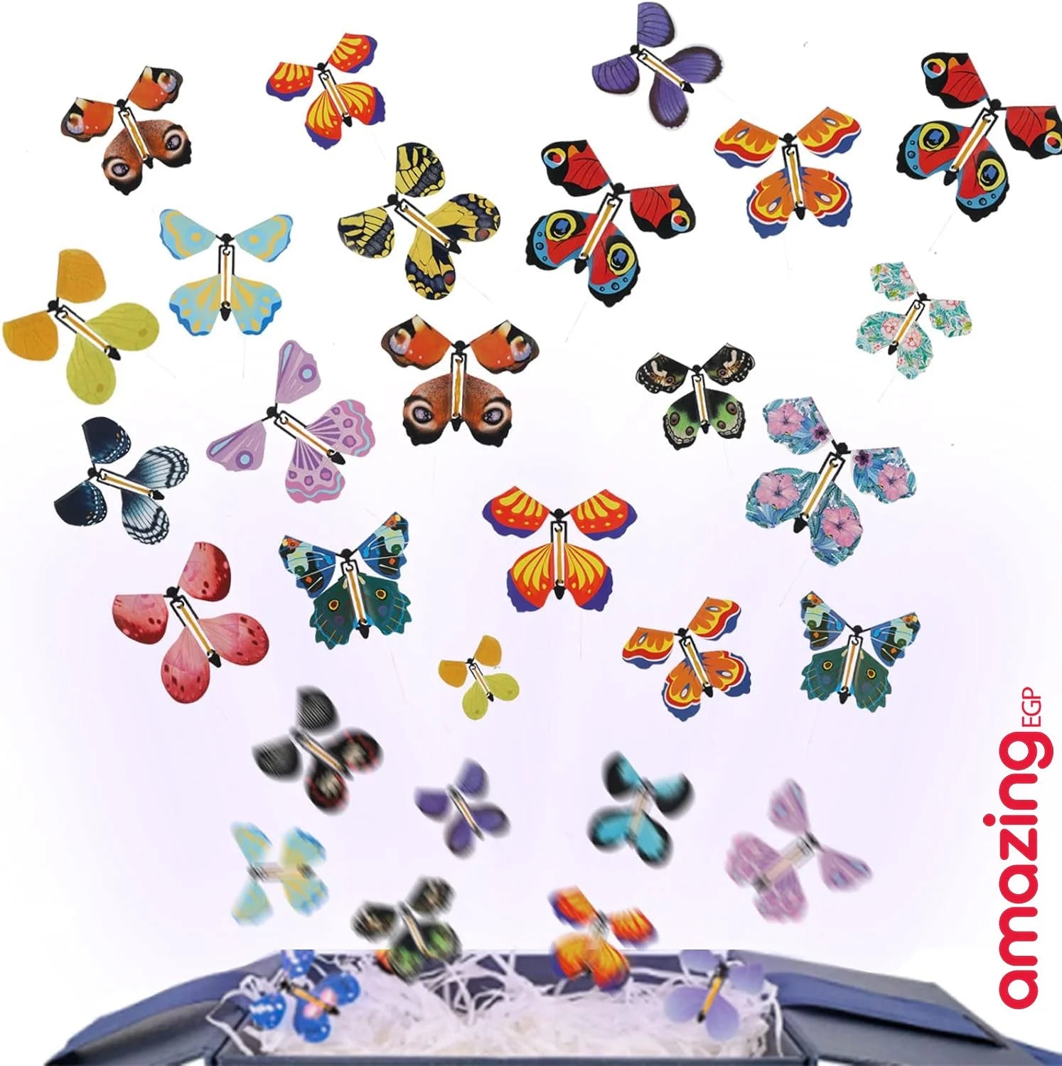 الفراشة الطائرة السحرية لعلب الهدايا العاب الجنية الطائرة بشريط مطاطي تعمل بالرياح على شكل فراشة طائرة لعبة فراشة للكتب وهدية مفاجأة لحفلات الزفاف واعياد الميلاد - 5 قطع | حفلات حفلات_عيد_الميلاد صندوق الهداية فراشاة فراشات المفاجئة فرشاة صندوق الهداية