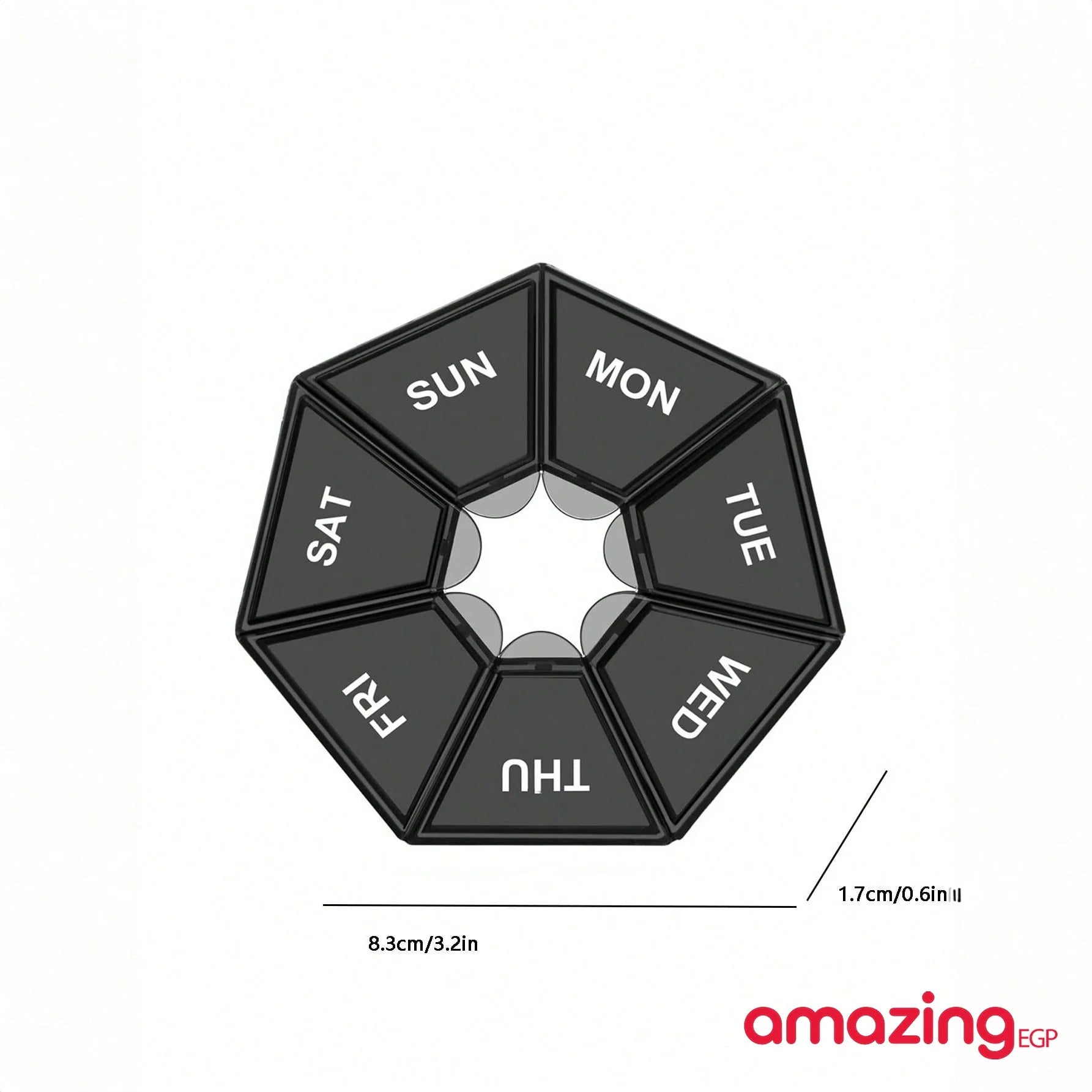 منظم حبوب اسبوعي كبير صندوق حبوب الدواء لمدة 7 ايام حافظة فيتامين كابينز يوميا مساحات تخزين كبيرة السعة حاويات حبوب الدواء لمكملات زيت السمك صندوق تخزين السفر وعاء للسفر - أسود | إسعافات أولية الدواء المرضى تخزين تنظيم الحبوب حبوب حفظ ادوية للادوية مرضى ا