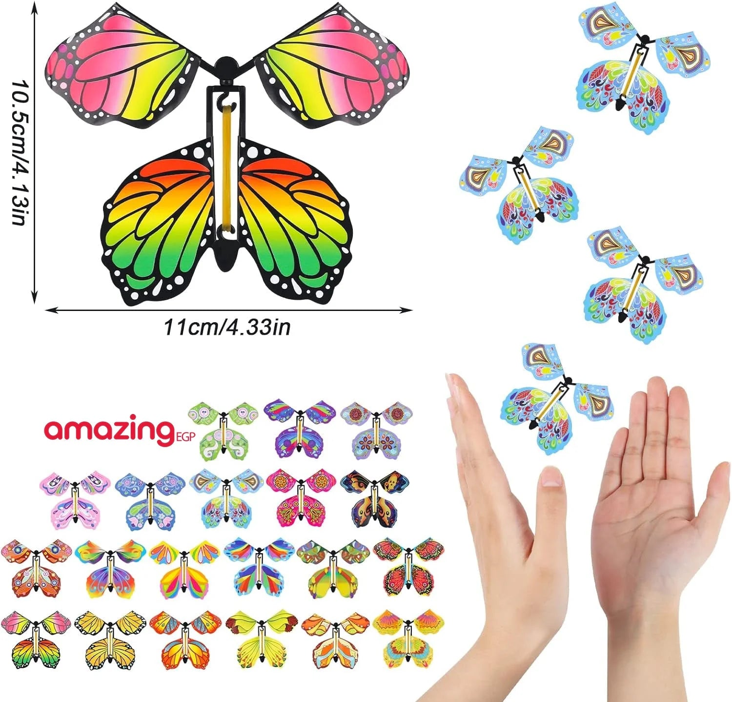 الفراشة الطائرة السحرية لعلب الهدايا العاب الجنية الطائرة بشريط مطاطي تعمل بالرياح على شكل فراشة طائرة لعبة فراشة للكتب وهدية مفاجأة لحفلات الزفاف واعياد الميلاد - 5 قطع | حفلات حفلات_عيد_الميلاد صندوق الهداية فراشاة فراشات المفاجئة فرشاة صندوق الهداية