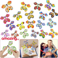 الفراشة الطائرة السحرية لعلب الهدايا  العاب الجنية الطائرة بشريط مطاطي تعمل بالرياح على شكل فراشة طائرة لعبة فراشة للكتب وهدية مفاجأة لحفلات الزفاف واعياد الميلاد  - 5 قطع | حفلات حفلات_عيد_الميلاد صندوق الهداية فراشاة فراشات المفاجئة فرشاة صندوق الهداية