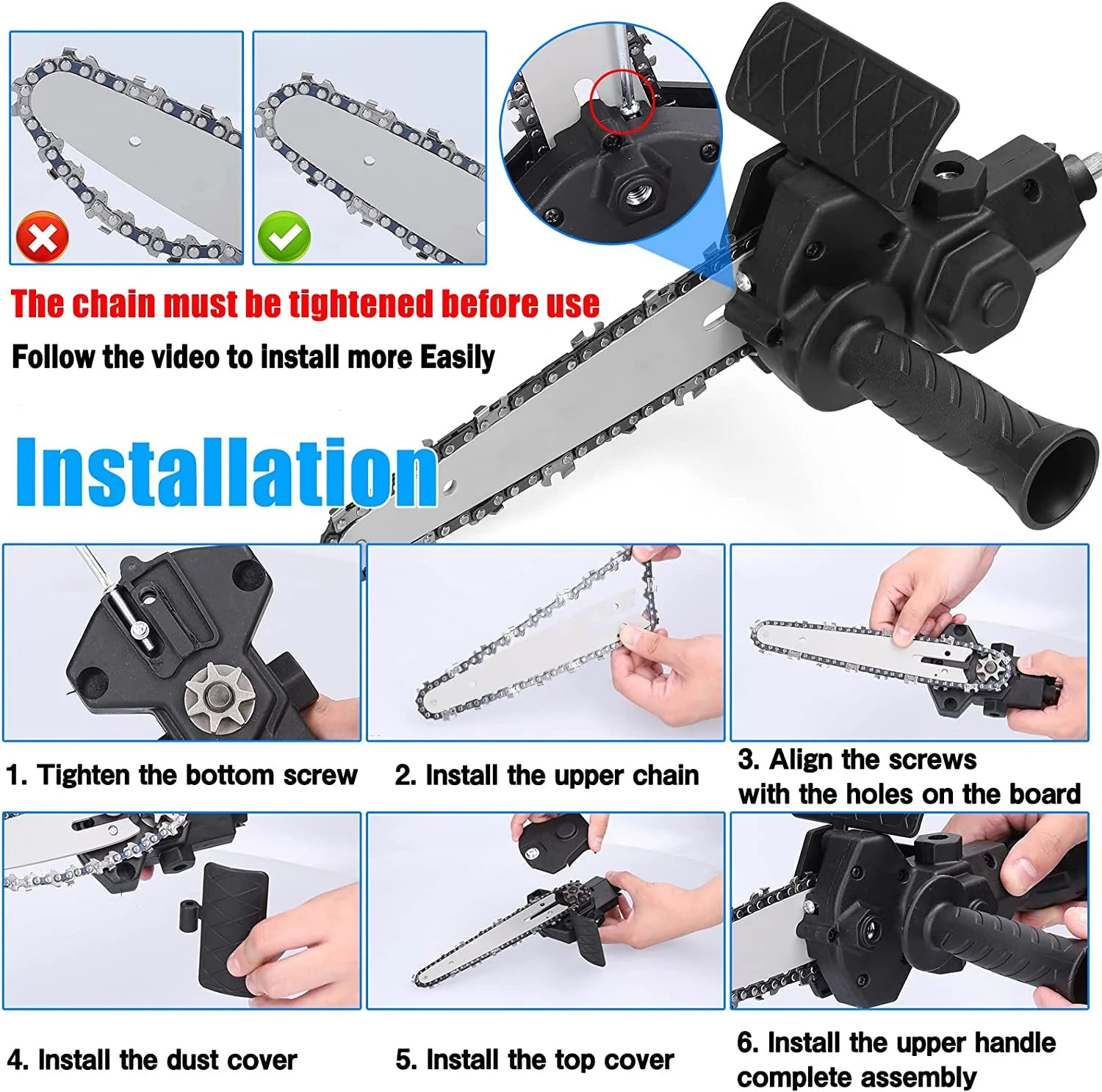 منشار فولاذ غير قابل للصدأ حديث محمول منشار منزلي يركب على الدريل تحويل المثقاب الكهربائي إلى منشار | مناشير منشار منشار كهربائي منشار للدريل منشار للشنيور | amazingEGP