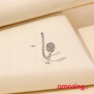 بيرسنج أنف حلقة أنف بدون اخرام من الفولاذ المقاوم للصدأ لا تسبب الحساسية لا حاجة للخرم مكعب زركونيا مزخرف بزهر حلية أنف نحاس كريستال البونك غير مثقوبة للرجال والنساء تثبت بدون خرم | Copper Nose Cuff Copper اقراط انف بدون ثقوب بدون خرم بيرسنج حلقة أنف غير