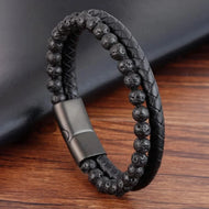 اسوره الموضة و شائع للرجال بتفاصيل منسوج خرز حجر سوار الى مجوهرات هدية | اسورة اكسسوارات الرجال | amazingEGP