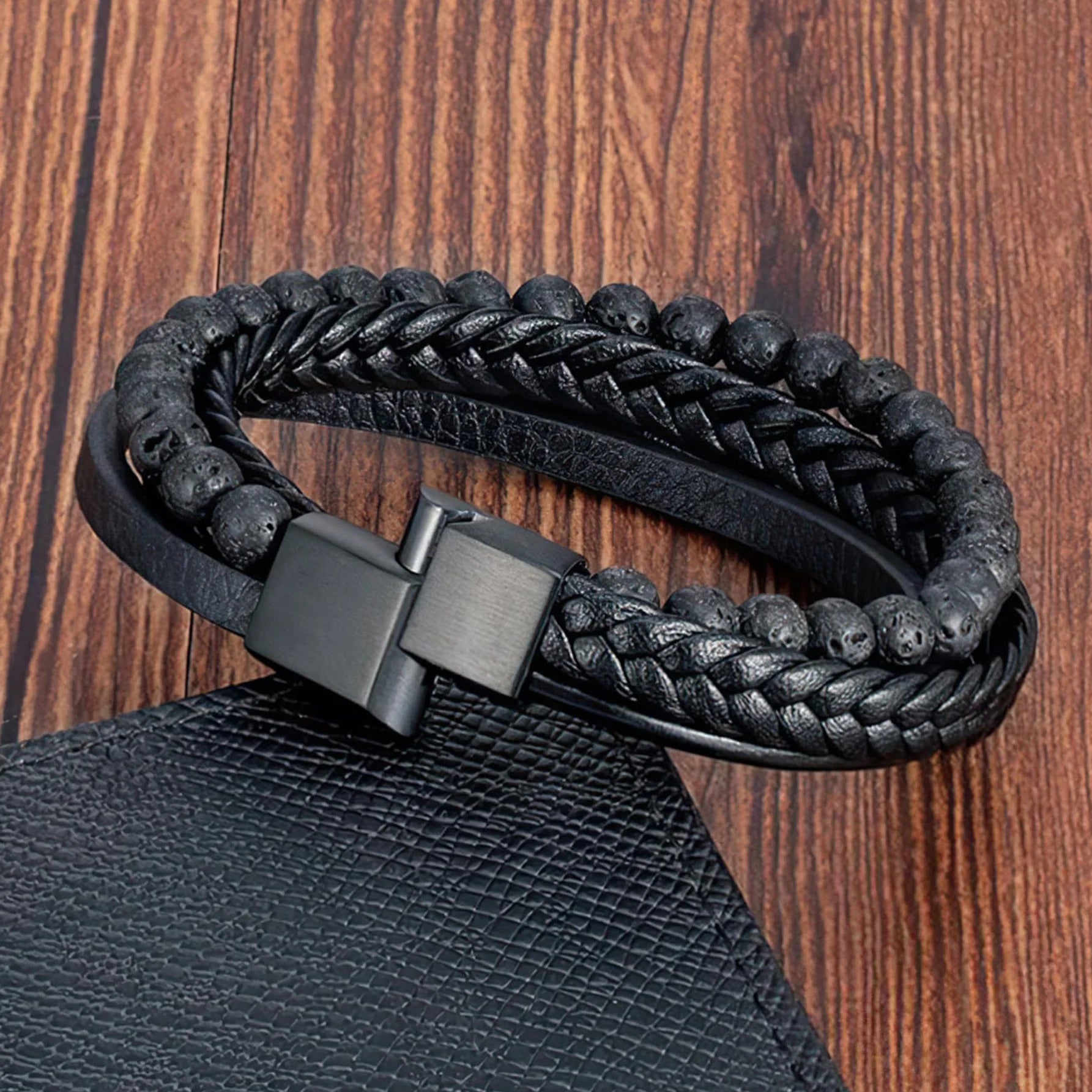 اسوره الموضة و شائع للرجال بتفاصيل منسوج خرز حجر سوار الى مجوهرات هدية | اسورة اكسسوارات الرجال | amazingEGP