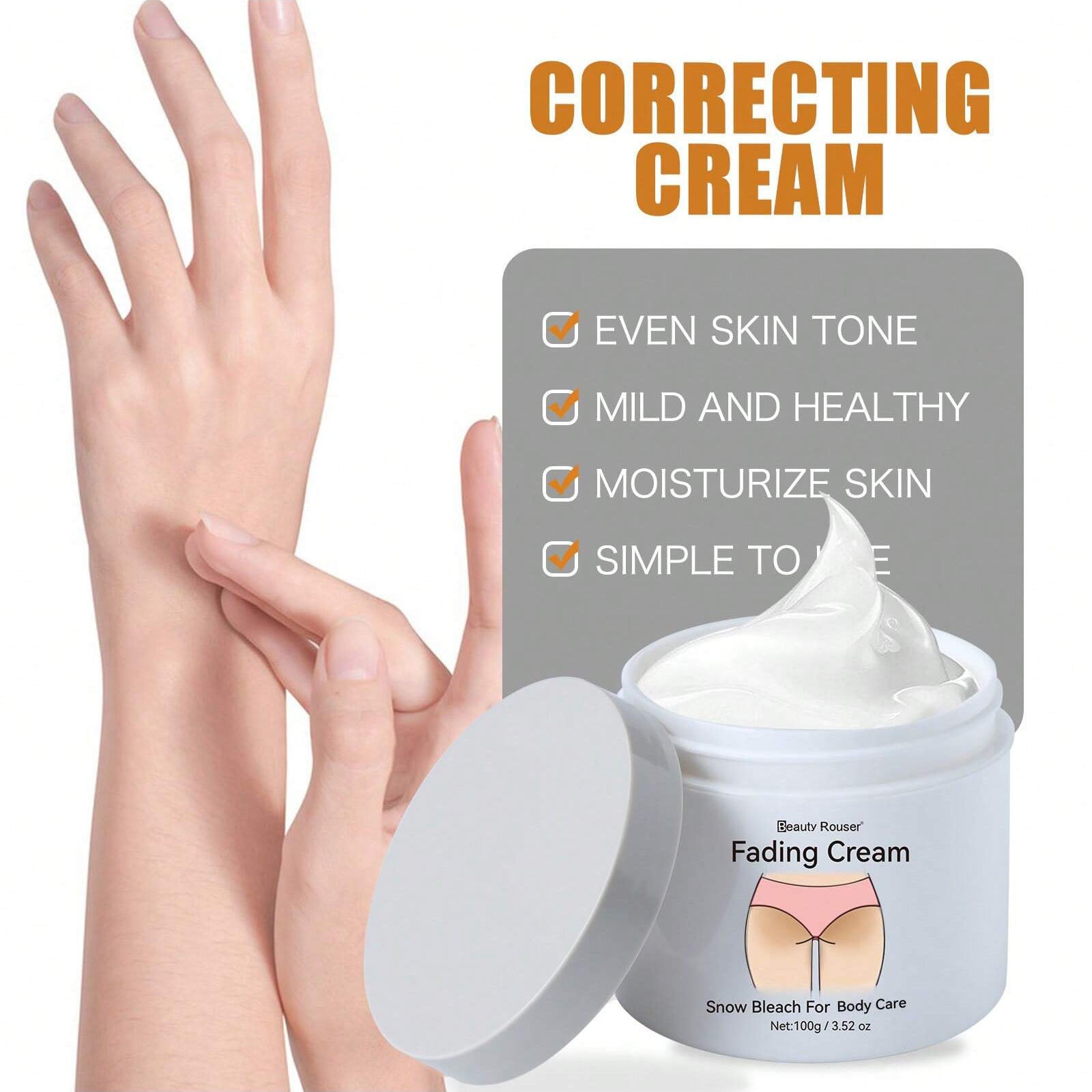 كريم العناية والتفتيح بالأعضاء الخاصة ومنطقة البكيني ، يحتوي على فيتامين سي ونياسيناميد وخلاصة الجوزة الآسيوية وعرق البخاخ، للأعضاء الخاصة وتحت الإبط والمفاصل والأرداف وجلد الفخذ - 100جرام كريم