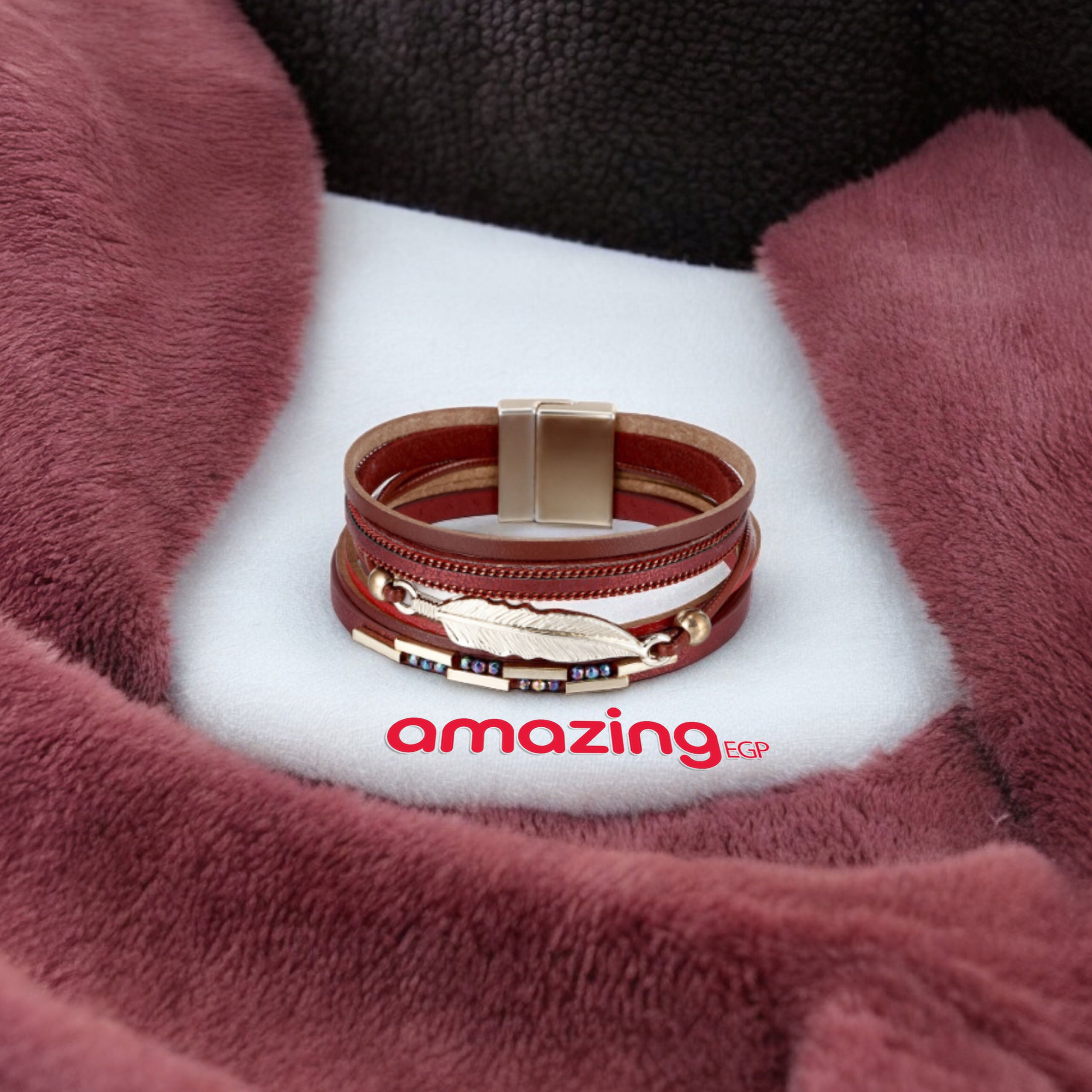 سوار للجنسين إسورة مضفرة بجلد طبيعي فاخر للرجال والنساء اساور يد محظوظ شجرة أسورة منسوجة زخرفة اليدوية - نبيتي