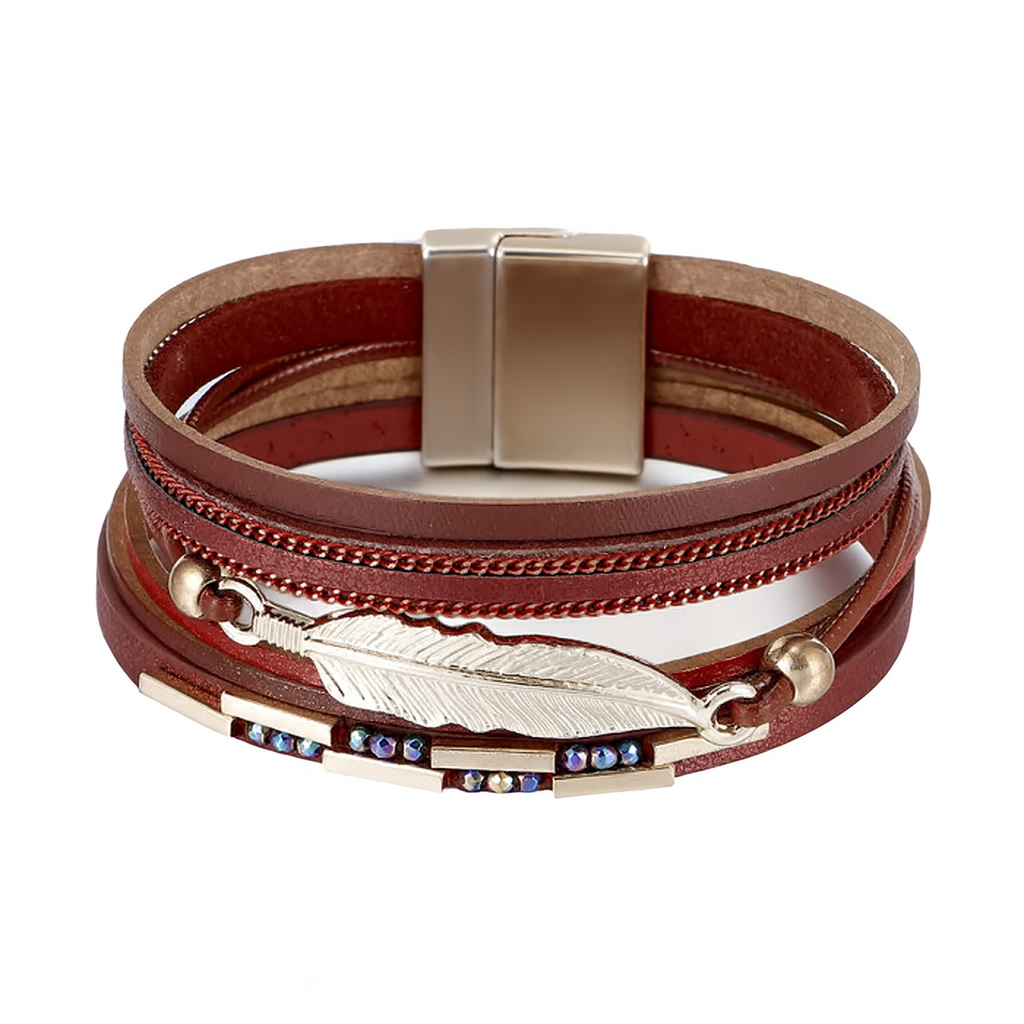 سوار للجنسين إسورة مضفرة بجلد طبيعي فاخر للرجال والنساء اساور يد محظوظ شجرة أسورة منسوجة زخرفة اليدوية - نبيتي