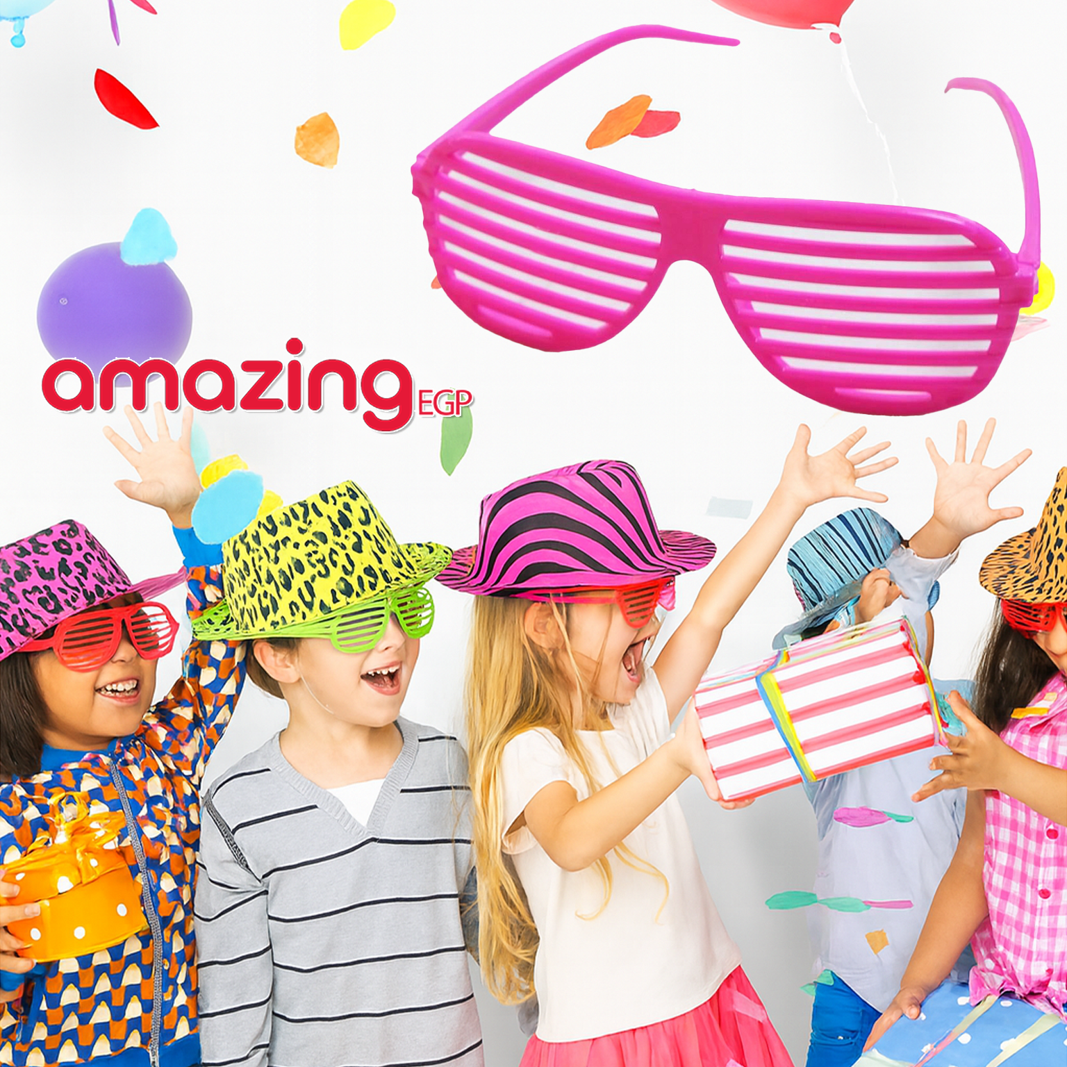 ستائر شمسية للحفلات المزخرفة باللون الأحمر الوردي للبالغين والأطفال، نظارات مضحكة نظارات ديسكو جديدة  لصيف الشاطئ وحفلات أعياد الميلاد وحفلات- روز أحمر