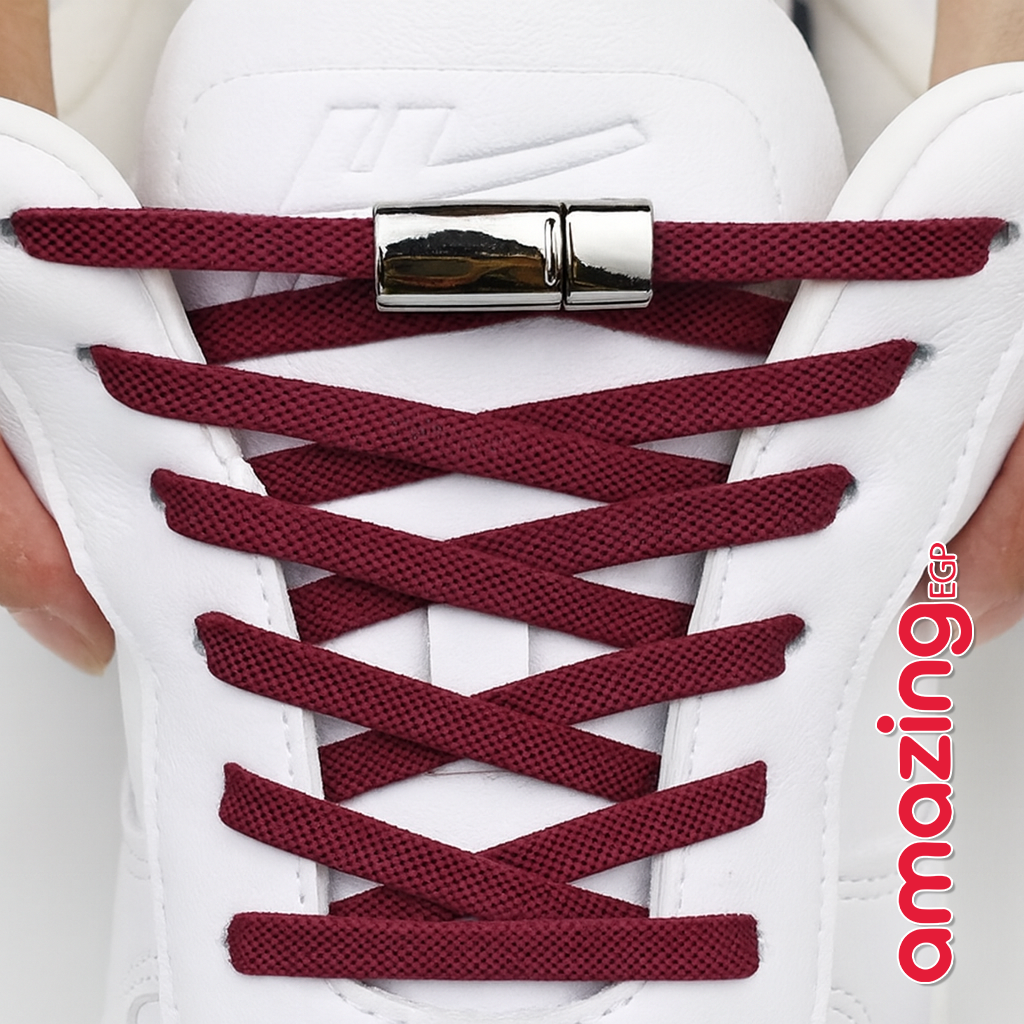 اربطة حذاء استك بدون ربط للجري والرياضات النشطة للاطفال والكبار وكبار السن مقاس واحد - نبيتي T9_1_ L